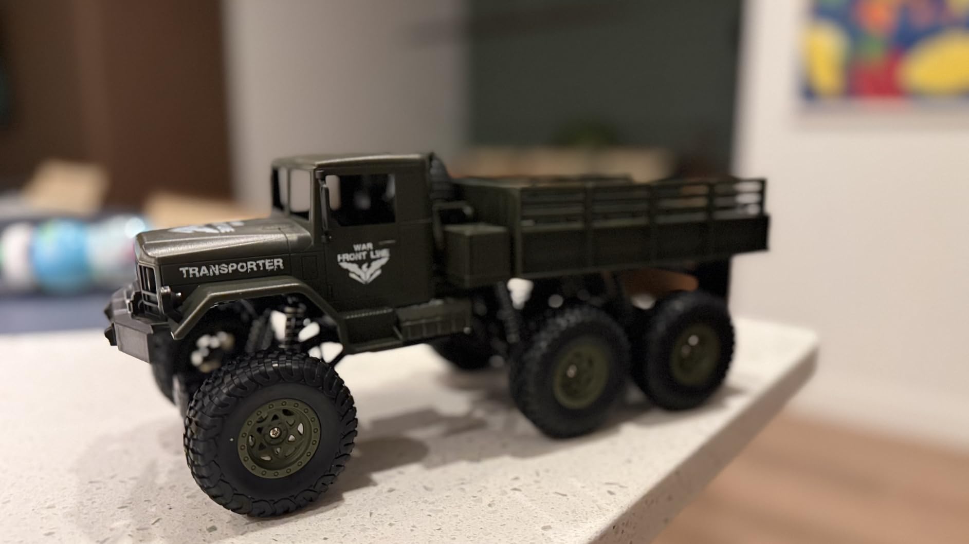 XINGRUI 1:16 Scale Remote Control Car Military Crawler Off-Road RC Tank with 4WD, Adjustable Speed/Steering, 2 Batteries & Openable Doors – All-Terrain RC Truck for Birthday Gifts customer photo 2
