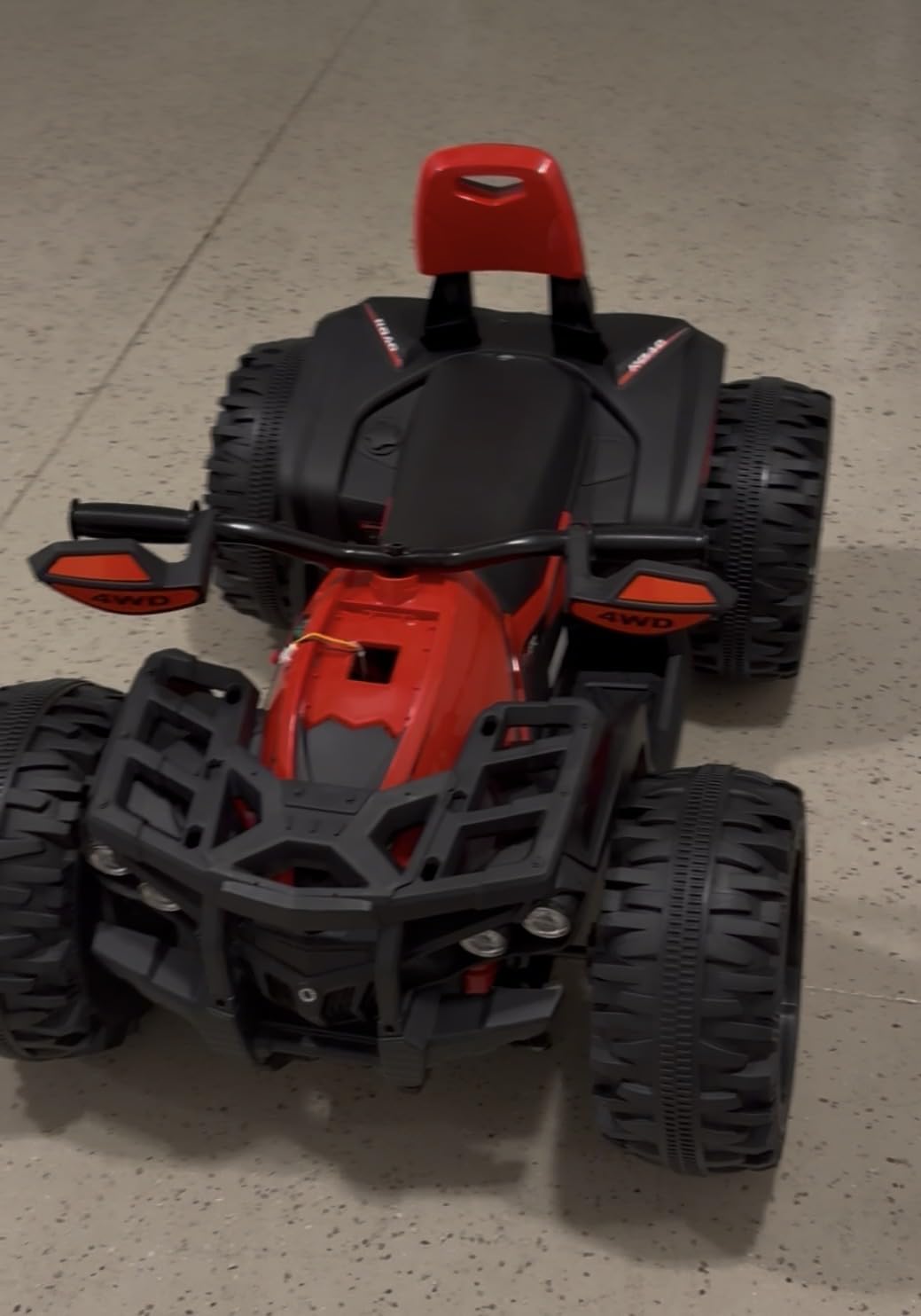 JOYRACER 24V Kids ATV 4 Wheeler, 4x4 Ride On Toys Car w/ 800W Motors, 9AH Battery Powered Car w/Remote Control, Bluetooth, MP3, USB, Spring Suspension, 2-Seater Quad for Boys Girls, Black customer photo 2