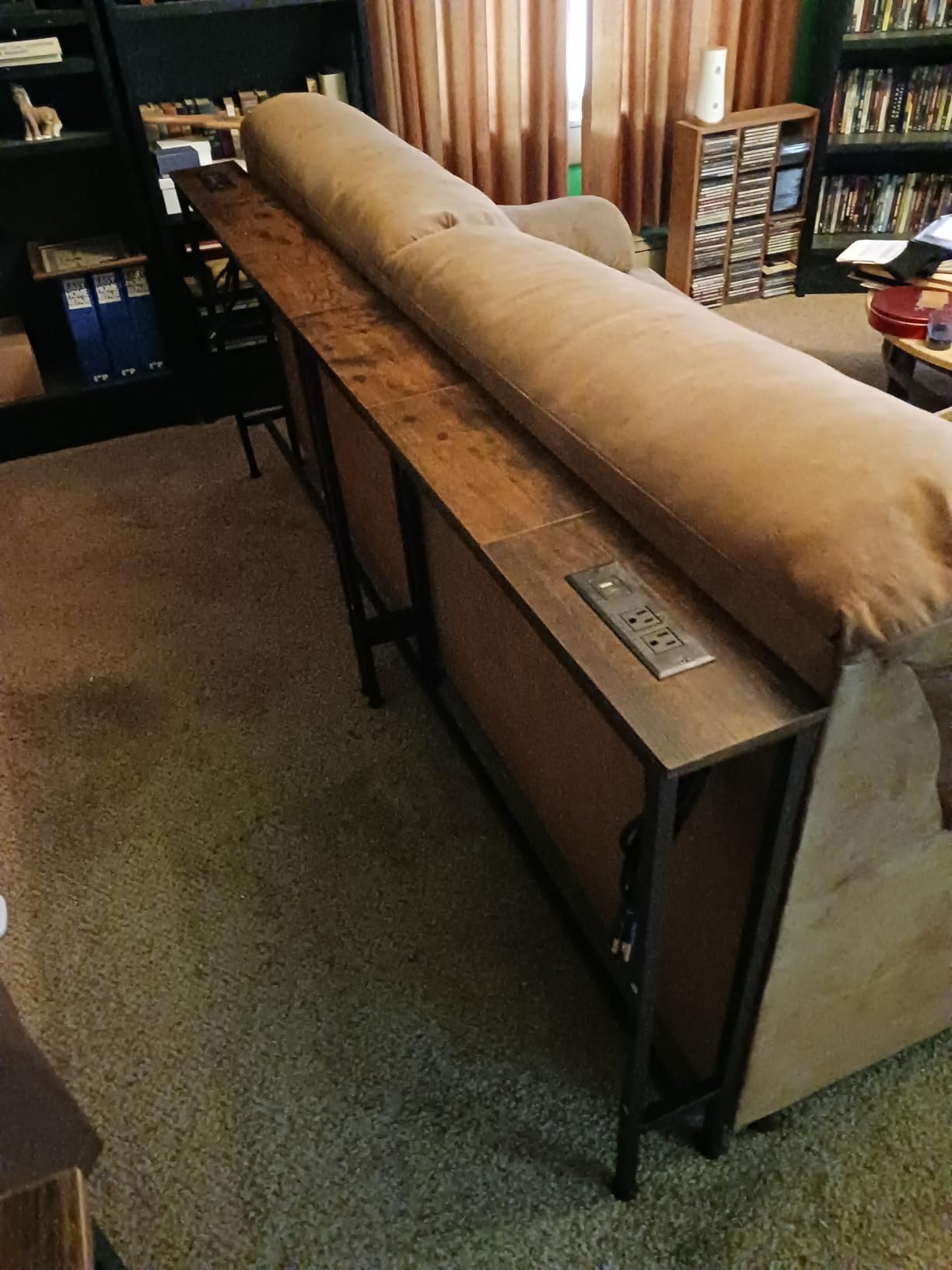 SUPERJARE 78.8 inch Narrow Behind Couch Table with 2 Charging Stations customer photo 1