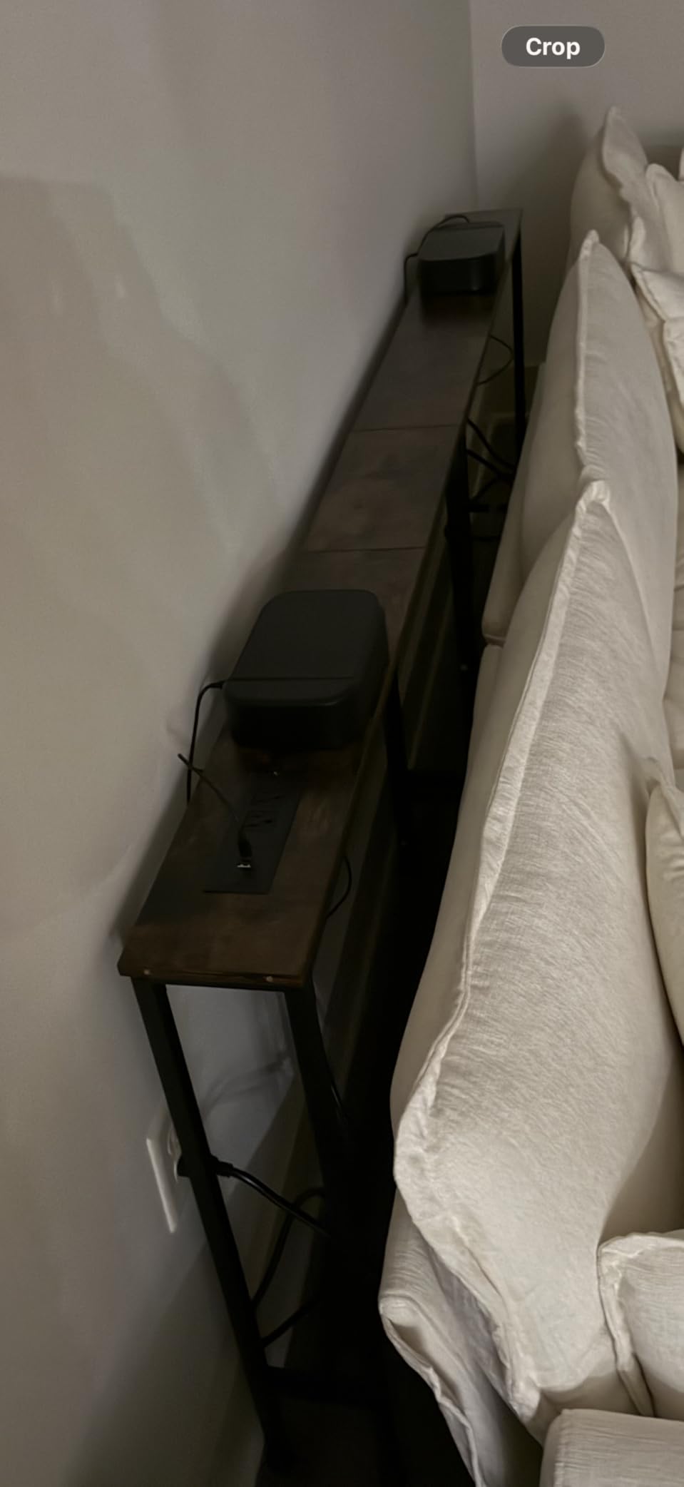 SUPERJARE 78.8 inch Narrow Behind Couch Table with 2 Charging Stations customer photo 2