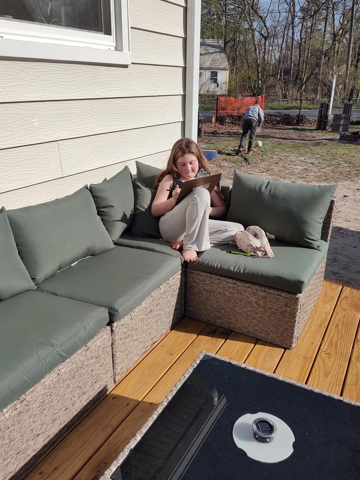 UDPATIO Outdoor Patio Furniture Set 7 Pcs Wicker Sectional Sofa Green customer photo 1