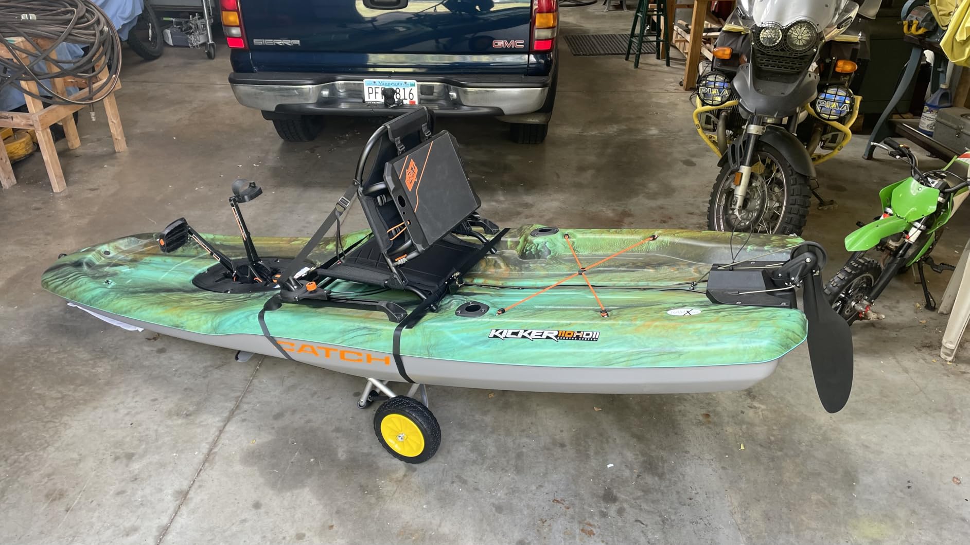 Pelican Catch Kicker 110 HDII - Sit on top Fishing Angler Pedal Kayak - Amazonia - HyDryve II Pedal System - Stable - 11 ft customer photo 2