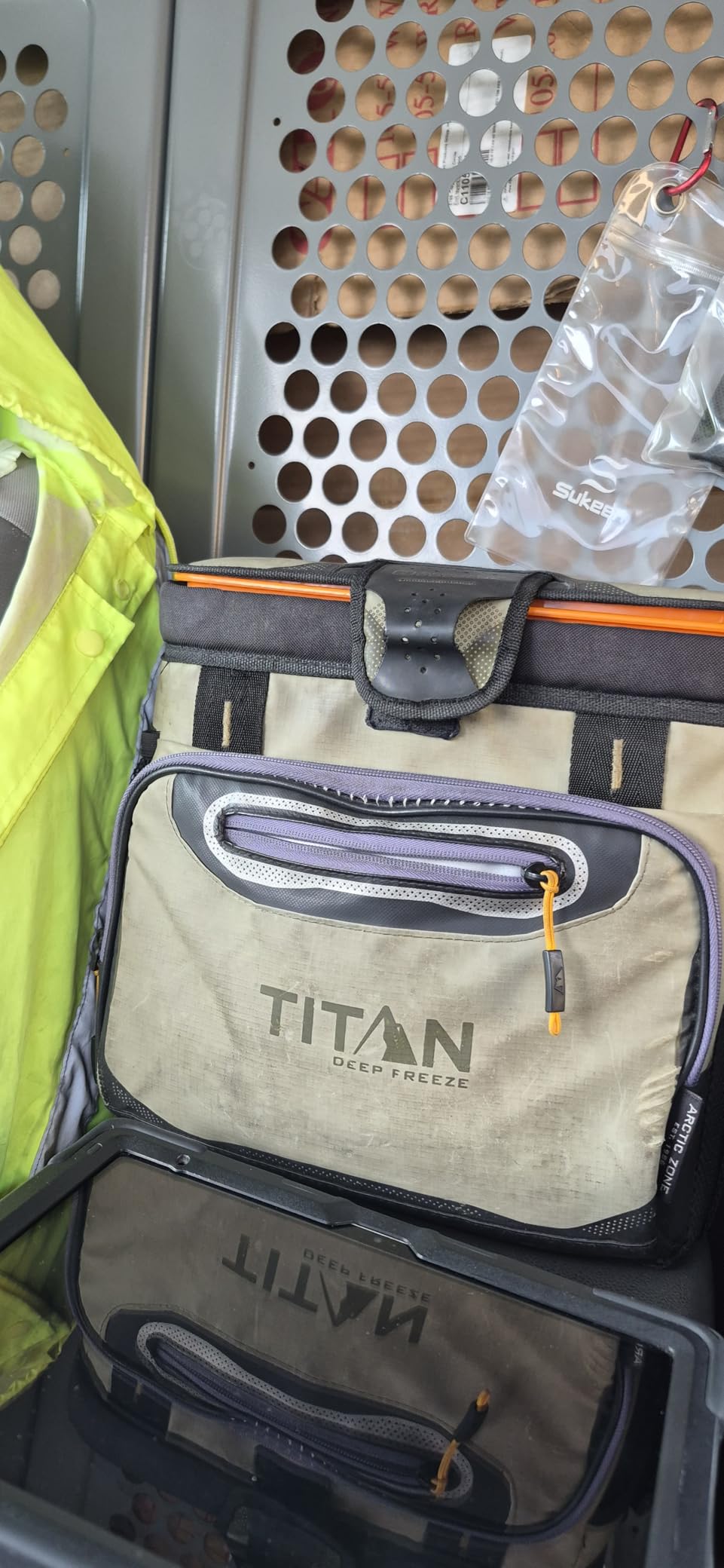 Titan Zipperless HardBody Cooler, Keeps Ice 2 Days, Durable soft cooler with easy access lid, leak proof hard liner with shelf, Backsaver shoulder strap customer photo 2