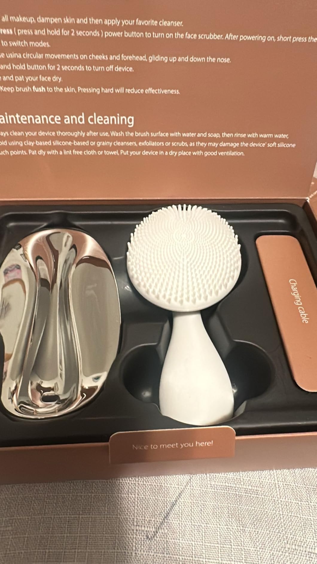 Ccigedy Face Scrubber, Electric Facial Cleansing Brush (Black) customer photo 1