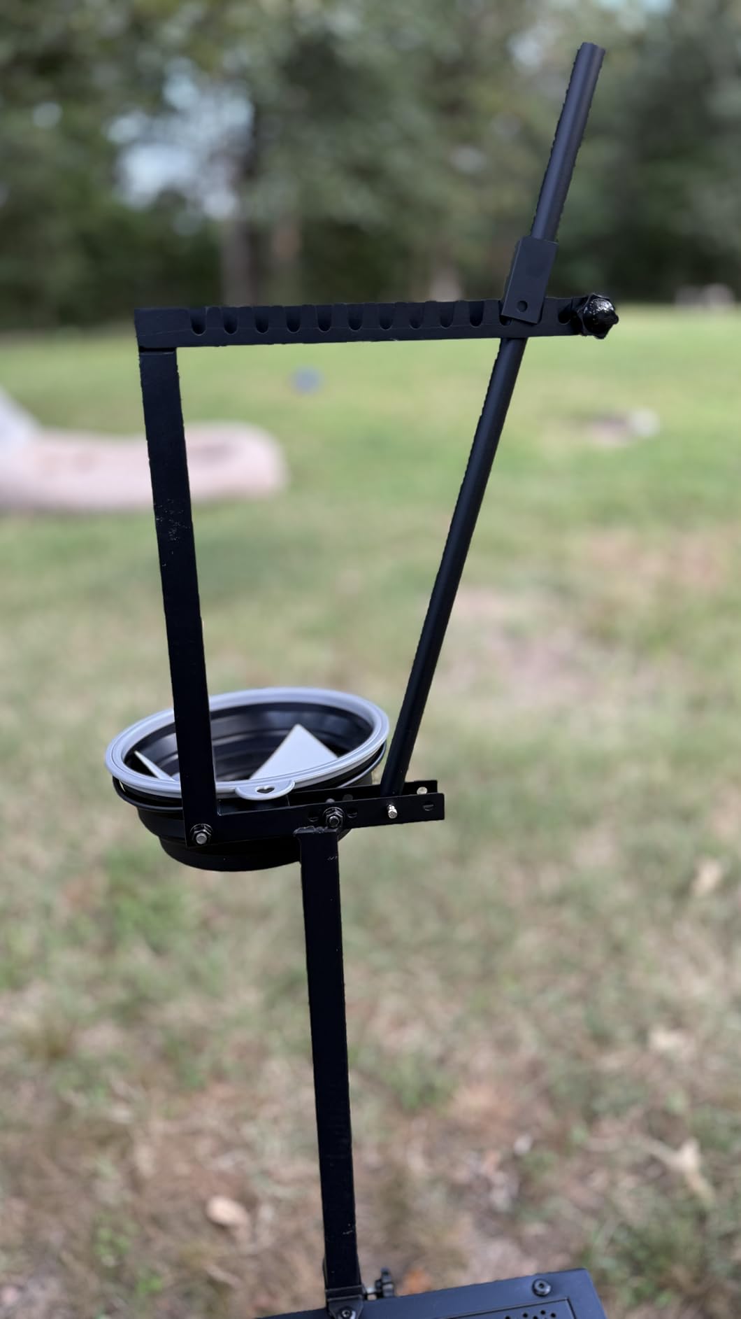 600 Lbs Goat Milking Stand with Feed Bin, Heavy Duty Goat Stand for Milking, Hoof Trimming & Grooming, Adjustable Goat Stanchion for Sheep and Goats, Iron Black customer photo 2