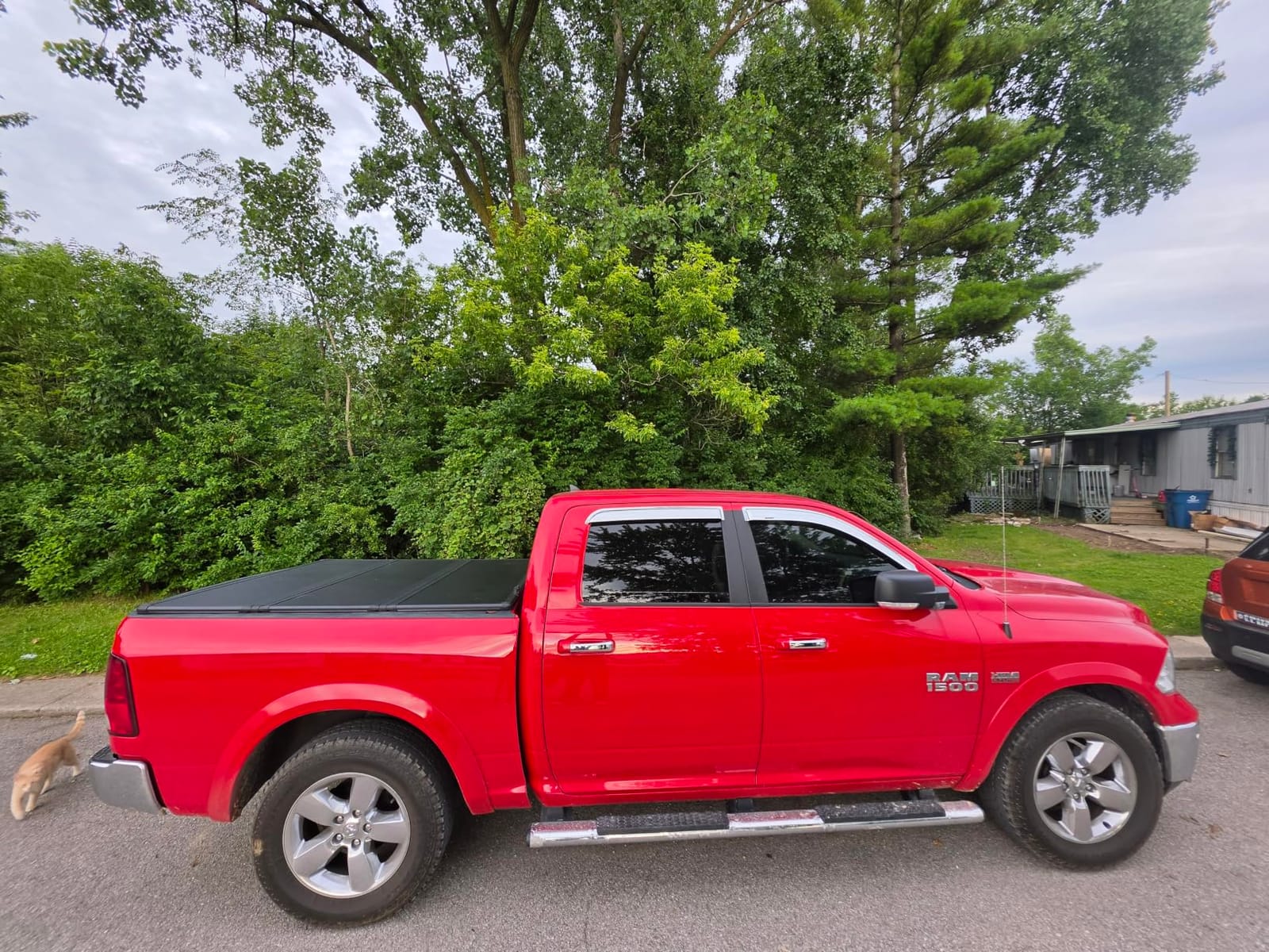 Toptiny Low Profile Hard Folding Truck Bed Tonneau Cover Fits 2009-2026 Dodge Ram 1500 New Body Style (Not for Classic Body) 5'7