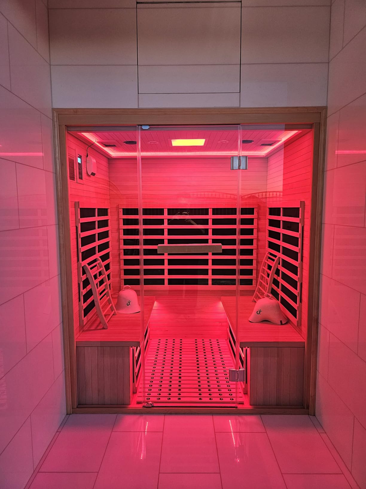 Albott 1 Person Infrared Sauna with 7-Color Light Therapy, Low EMF 1260W customer photo 2