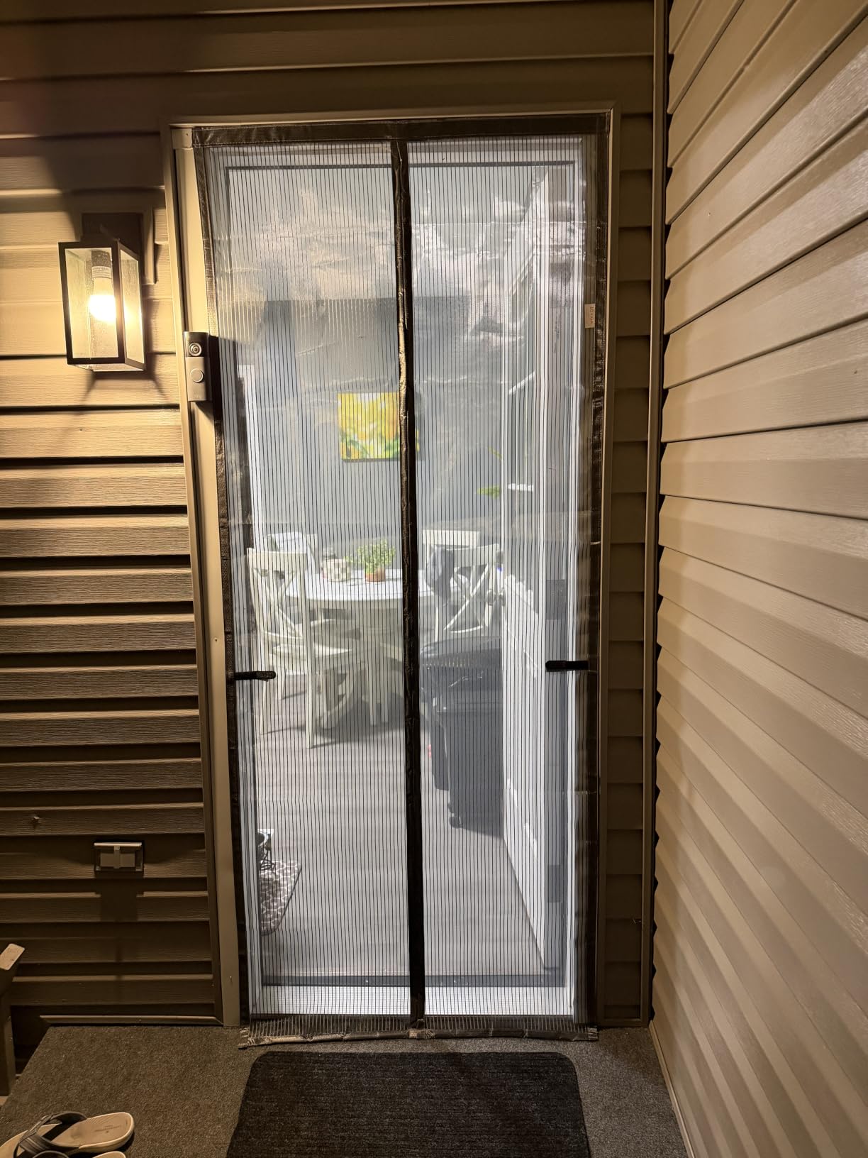 Heavy Duty Door Screen Magnetic Closure, LOVIGA Thickened Fiberglass Screen Door Mesh, Self Sealing, Tear Resistant, Easy Assemble, Fine Mesh Keep Bugs Out Fit Door Size 30 Inch X 80 Inch customer photo 1