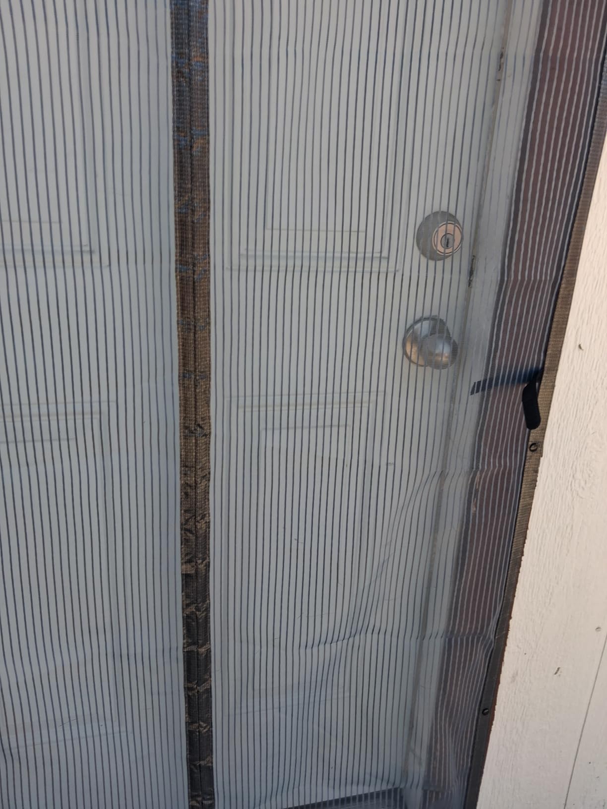 Heavy Duty Door Screen Magnetic Closure, LOVIGA Thickened Fiberglass Screen Door Mesh, Self Sealing, Tear Resistant, Easy Assemble, Fine Mesh Keep Bugs Out Fit Door Size 30 Inch X 80 Inch customer photo 2