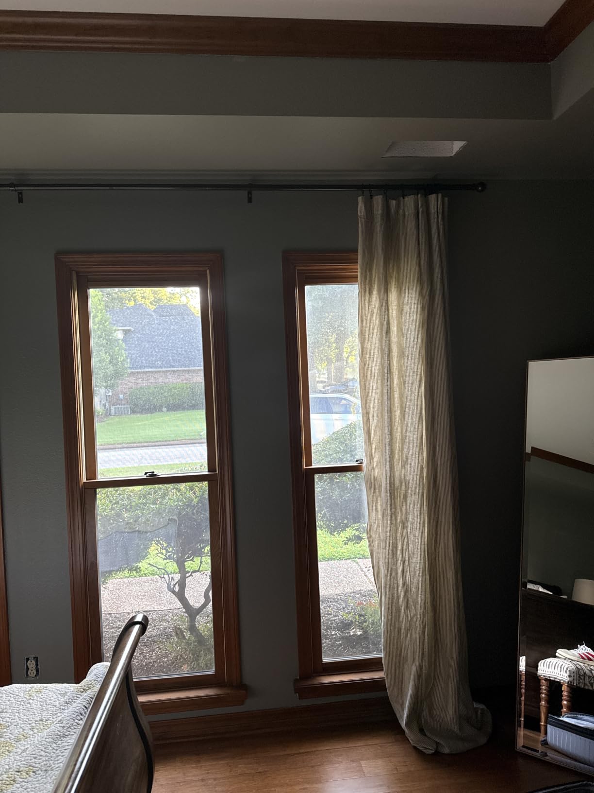 Curtain Rods 36-91 Inch, Black 1 Inch Adjustable Heavy Duty Curtain Rods for Windows, Decorative Modern Window Treatment Rod, Telescopic Splicing Metal Drapery Pole, Easy Installation customer photo 2
