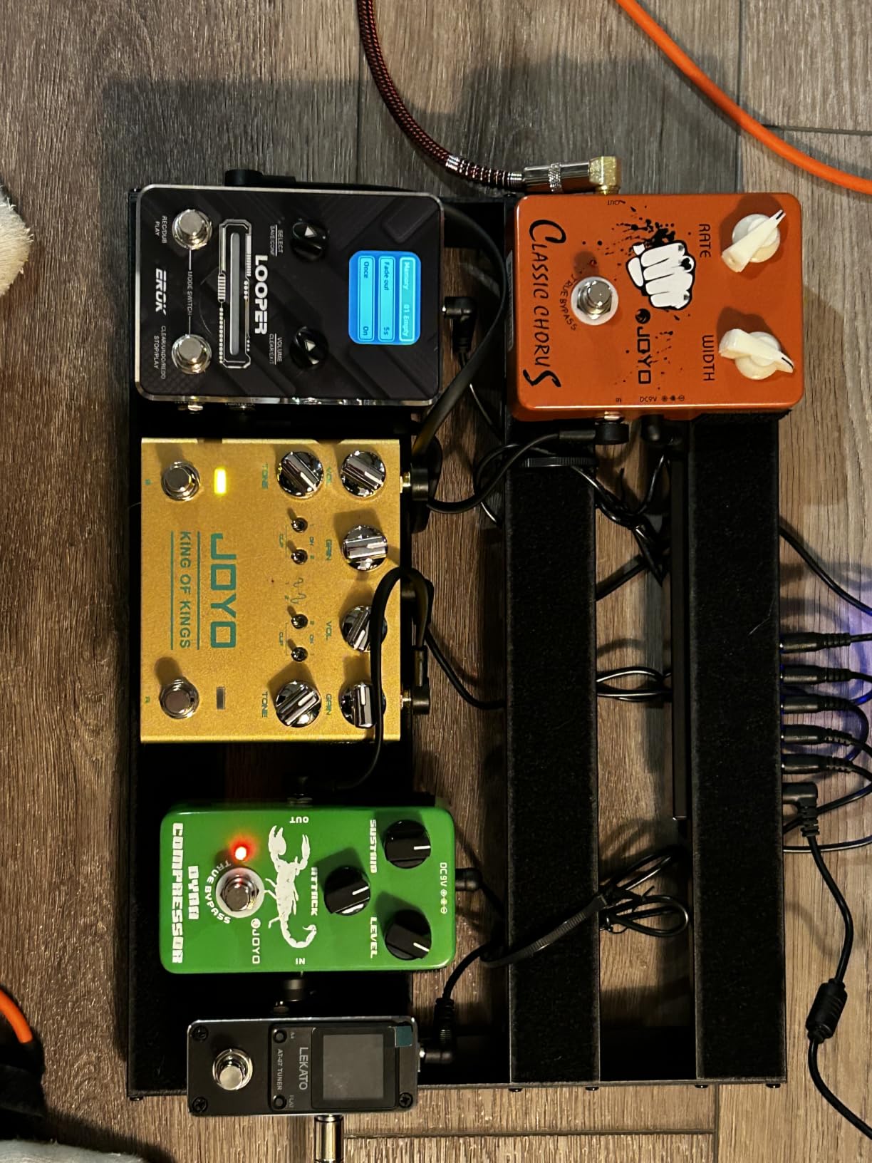STRICH Pedal Board with Built-in Power Supply, Guitar Pedalboard 22