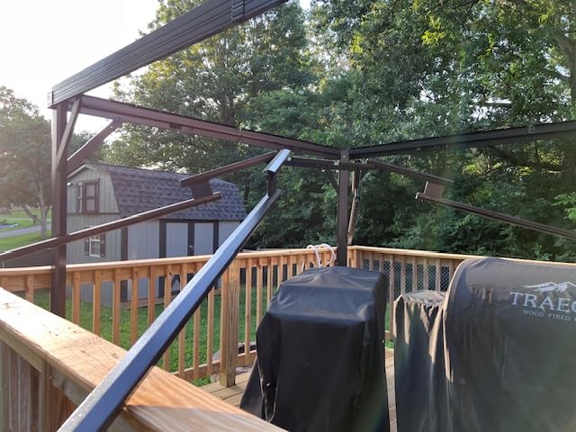 Aoxun Gazebo 10x12 Hardtop Gazebo with Double Galvanized Steel Roof, Gray customer photo 1