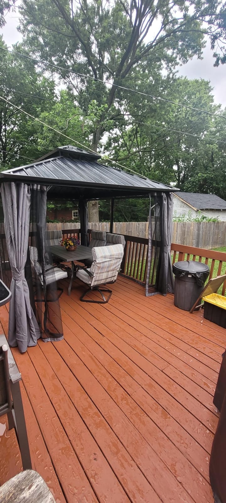Aoxun Gazebo 10x12 Hardtop Gazebo with Double Galvanized Steel Roof, Gray customer photo 2