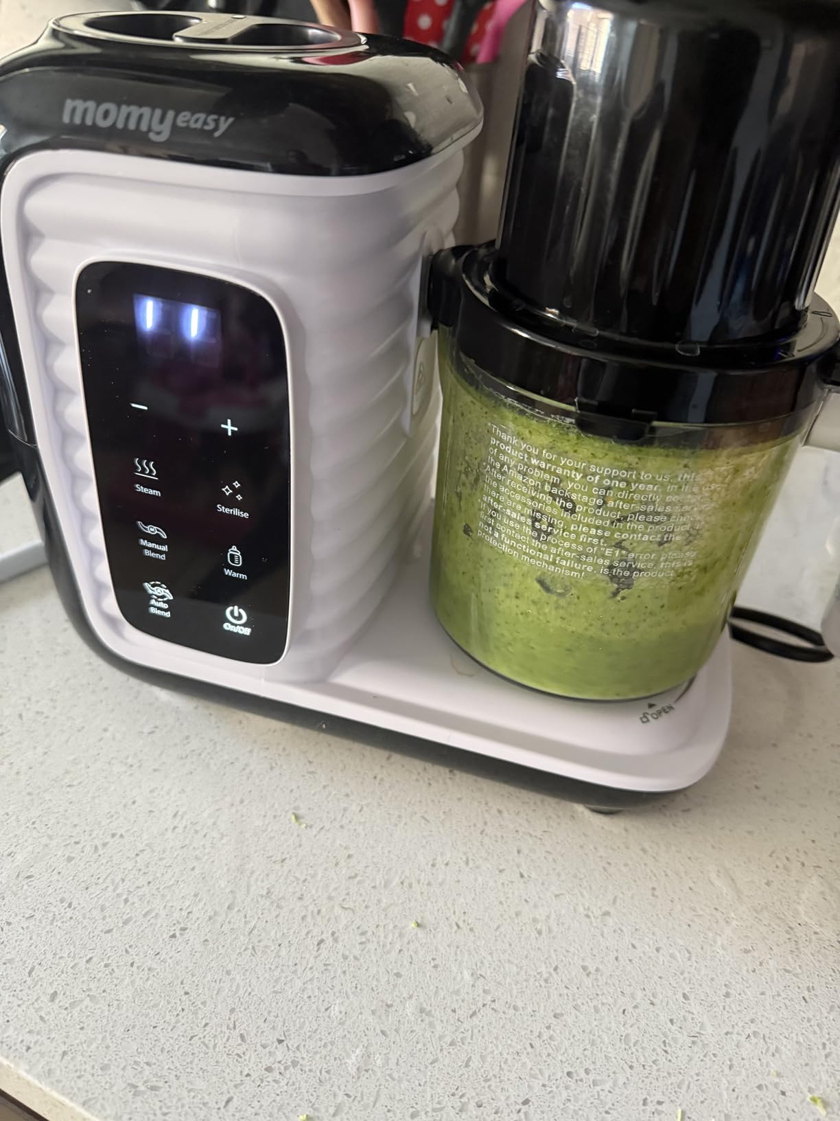 MOMYEASY Baby Food Maker, Baby Food Processor with Steam & Grinding customer photo 1