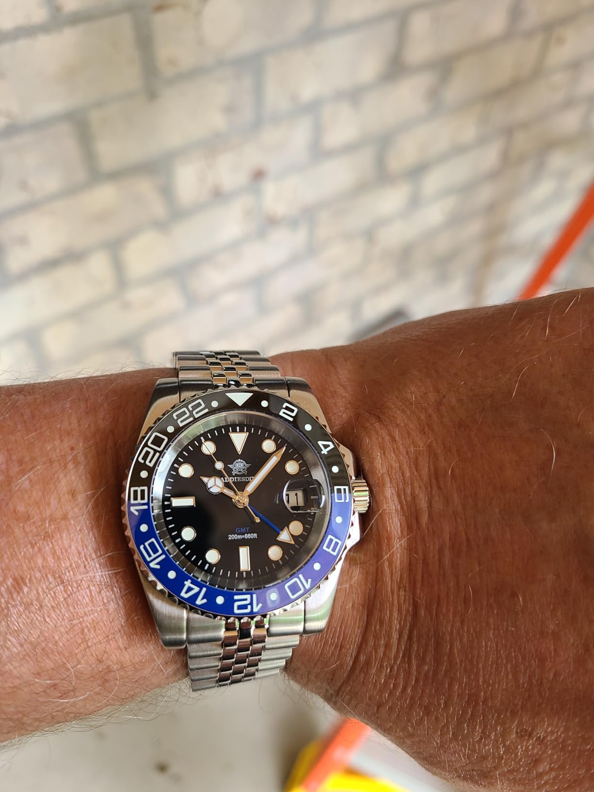 ADDIESDIVE GMT Watches for Men Swiss Quartz Movement Waterproof 200 M Luminous Analog Two Tone Luxury Wrist Watch customer photo 2