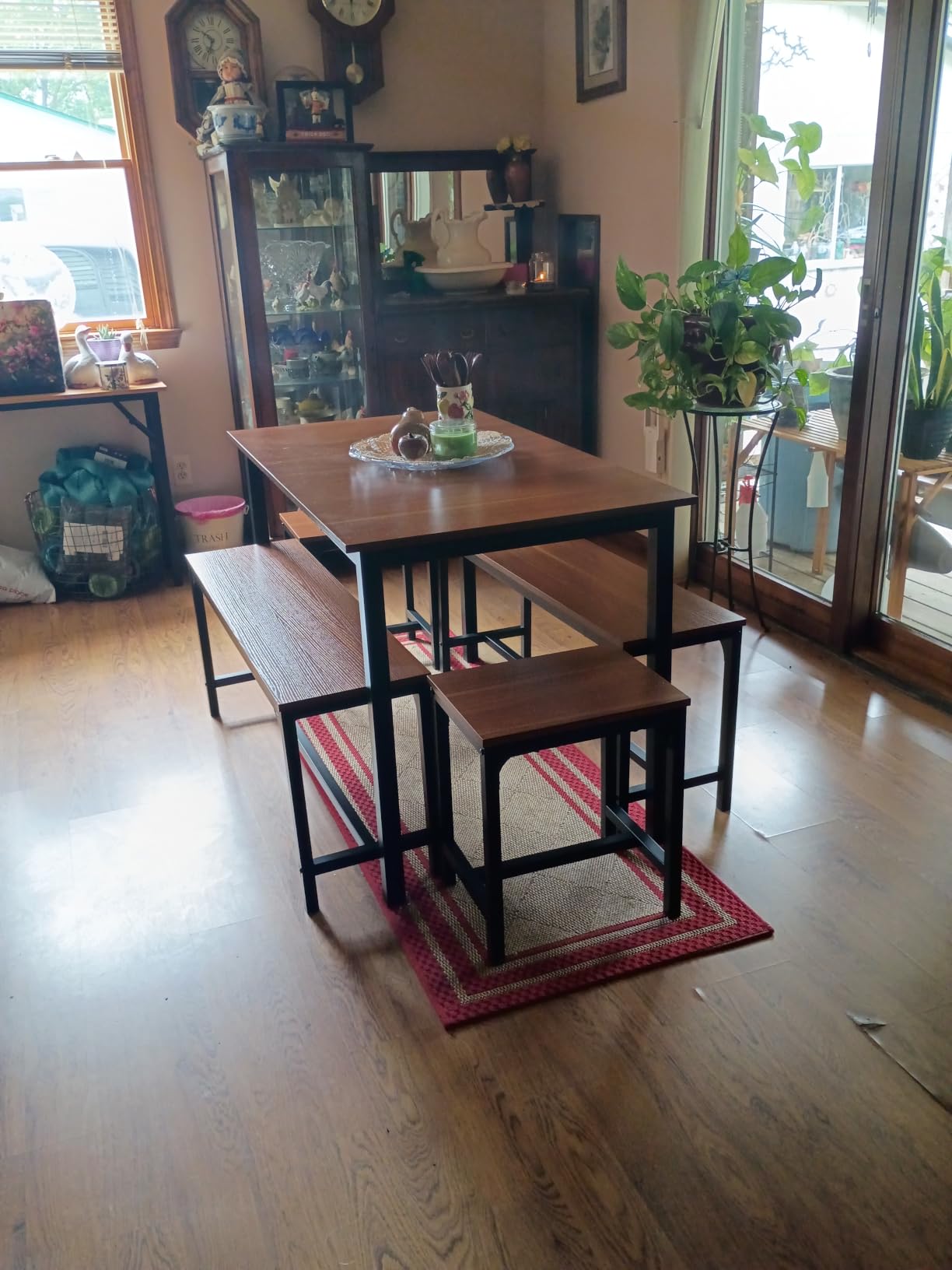 Feonase 5-Piece Dining Table Set for 4-8 People, 63