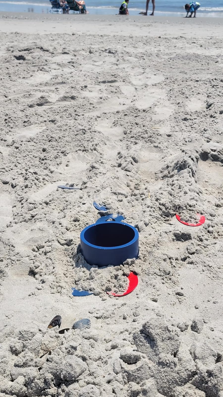 Washer Toss Game Sets Includes 2 Solid Wood Targets and 8 Metal Washers, Portable Beach Cornhole Game Ring Toss Games Outdoor Beach Yard Games for Adults and Family customer photo 1