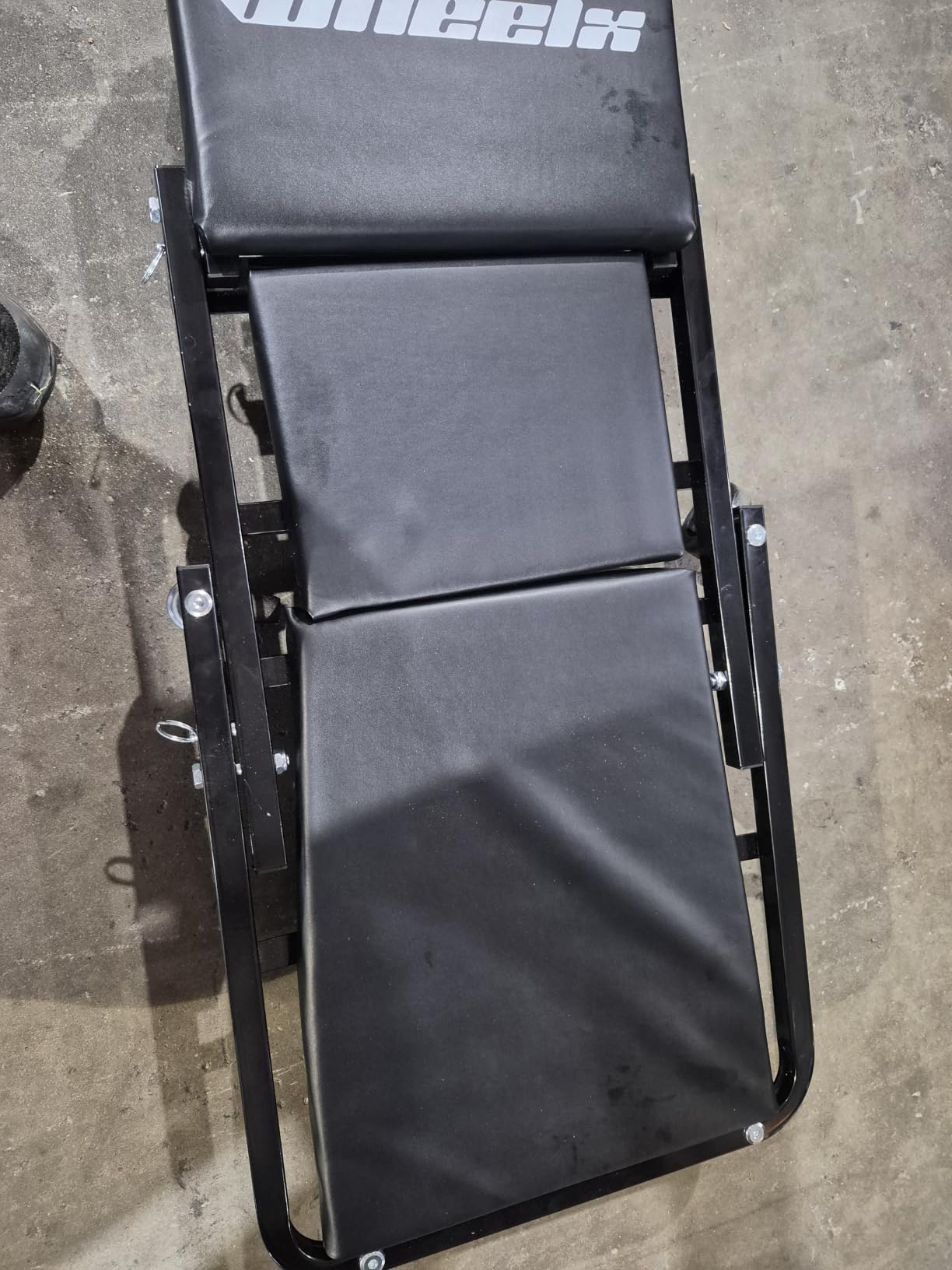 Mechanic Creeper 36 inches 3-in-1 Mode Z Seat 340lbs Capacity, Foldable Garage Adjustable Rolling Folding with 6pcs Wheels Roller, Lay Down Sit Lean Back, Under Car Auto Repair, Black, Man Gift customer photo 2