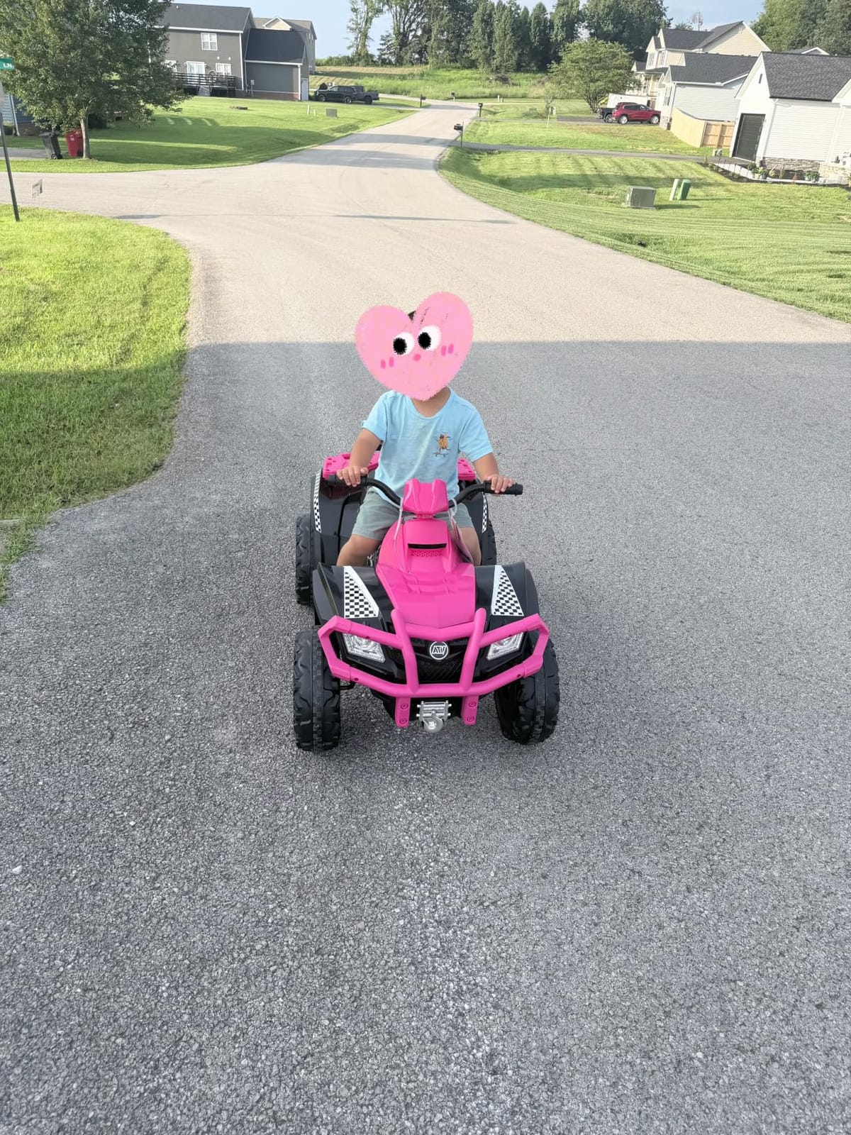 ELEMARA 12V 2 Seater Ride on ATV for Big Kids,Off-Road 4 Wheeler Ride on Car,Strong Motor with 4mph Max Speed,w/Bluetooth,LED Lights,Boys & Girls Ride on,Electric Car to Kids, Kids Quad Bike customer photo 2