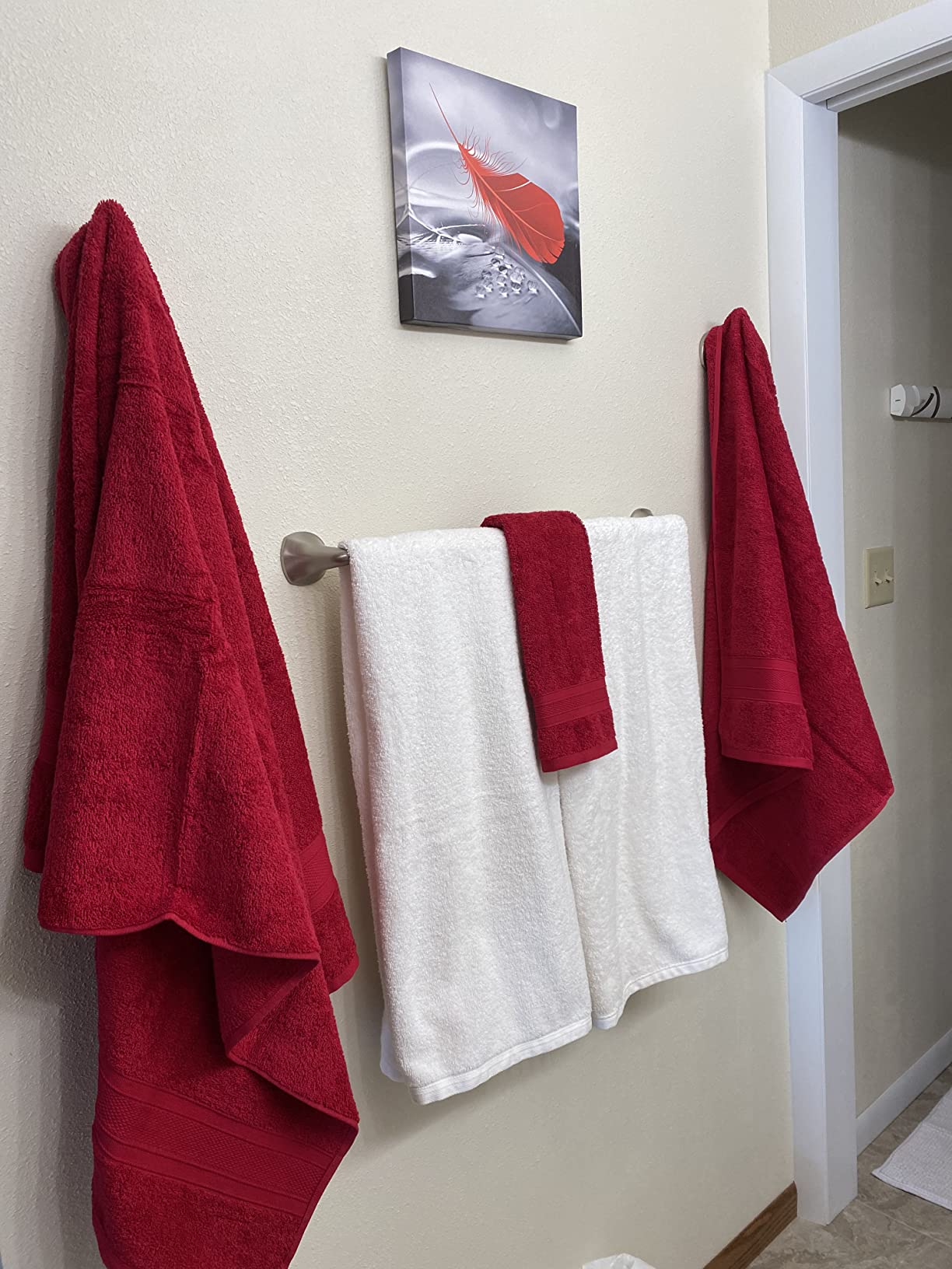 TRIDENT Cotton-Viscose from Bamboo Bath Towels Set of 2, Soft Bath Towels customer photo 1