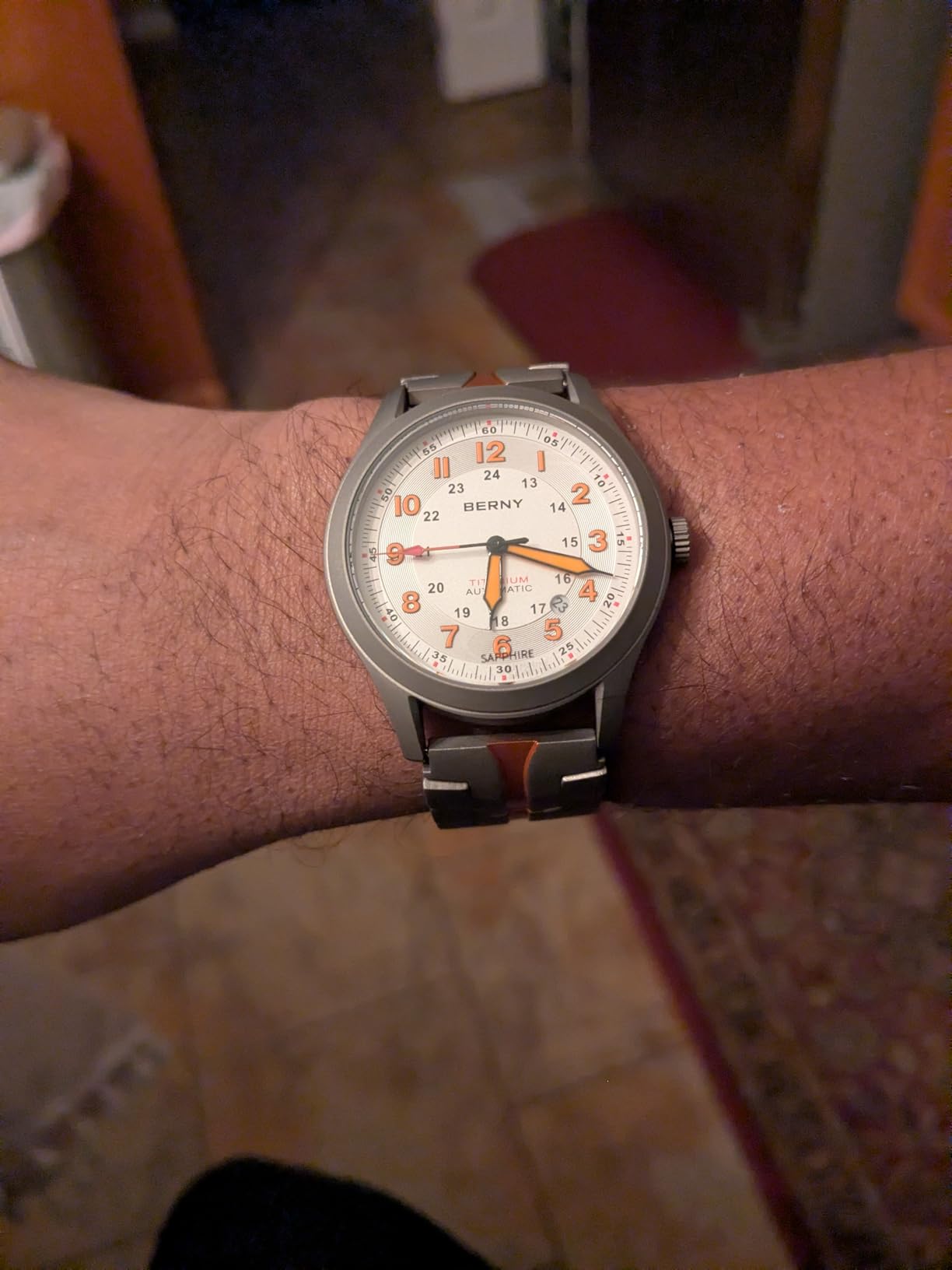 BERNY Titanium Automatic Watch, 10ATM Waterproof Men's Military Field Watch customer photo 1