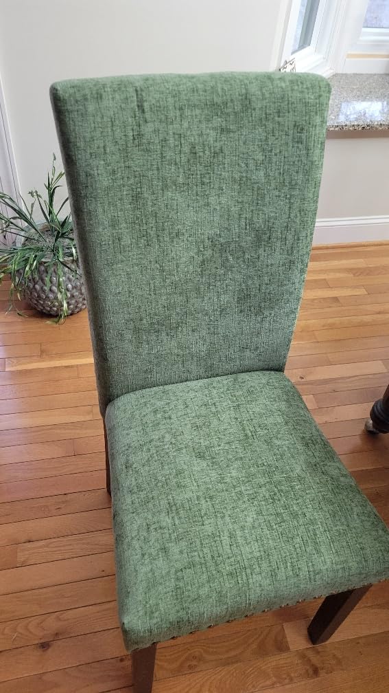 COLAMY Upholstered Dining Chairs Set of 4, Beige customer photo 1
