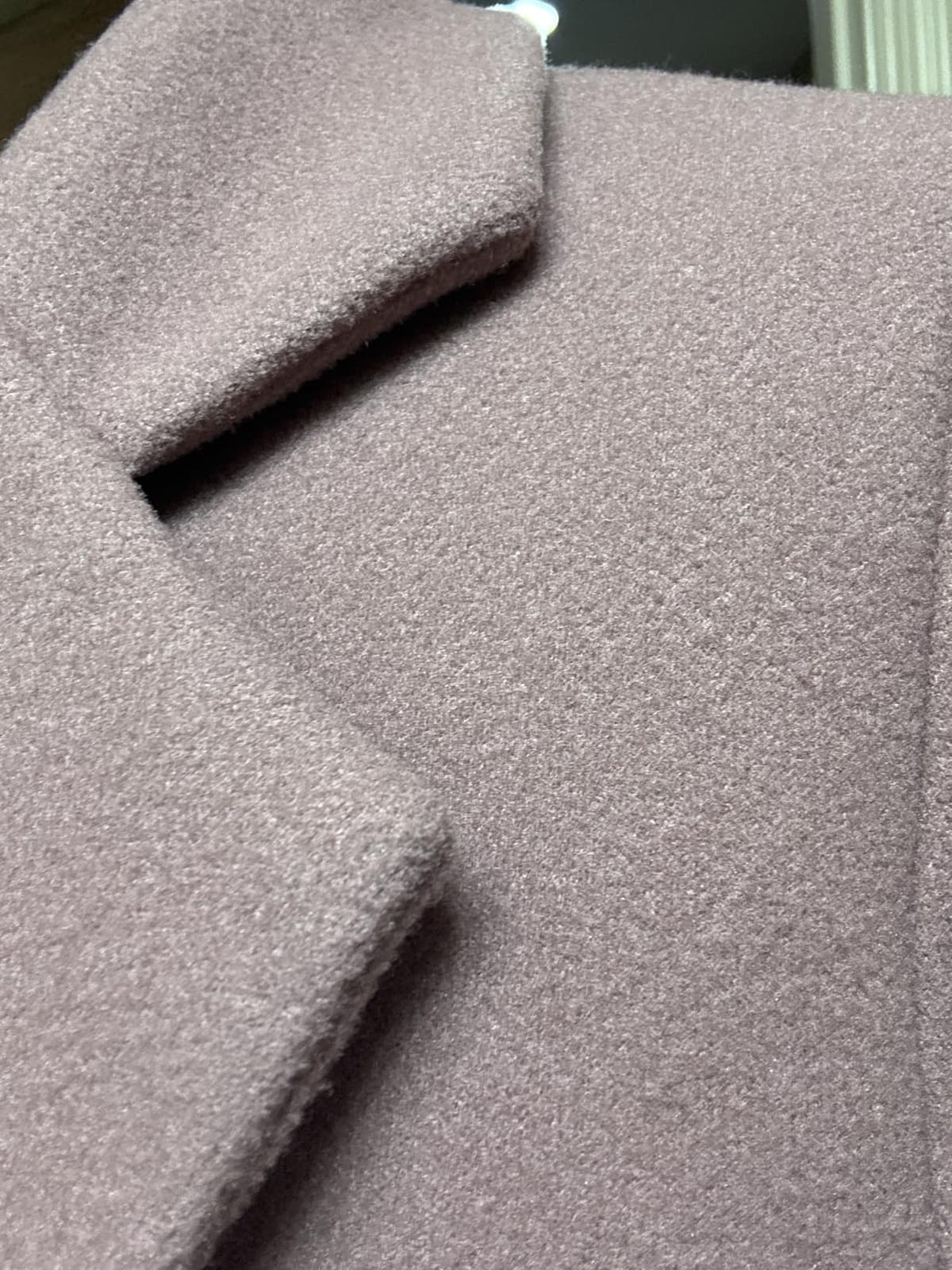 Hooever Women's Wool Coat Notch Lapel Double-Breasted Peacoat customer photo 1