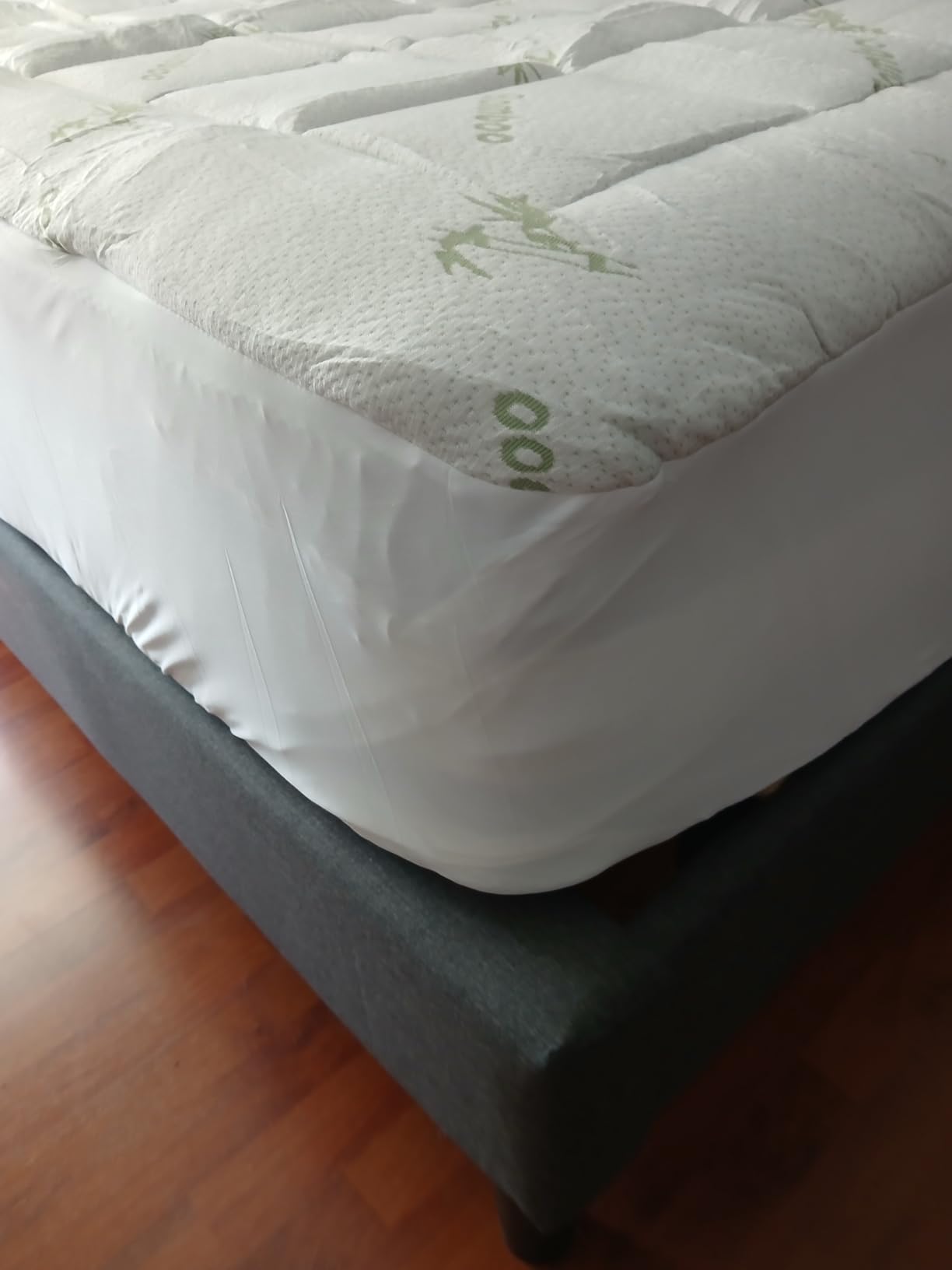 Cooling Mattress Topper Queen – Extra Soft Pillow Top Mattress Pad, Breathable Viscose Made from Bamboo Mattress Protector for Back Pain Relief, Deep Pocket Cover Fits 8–21 Inch customer photo 2