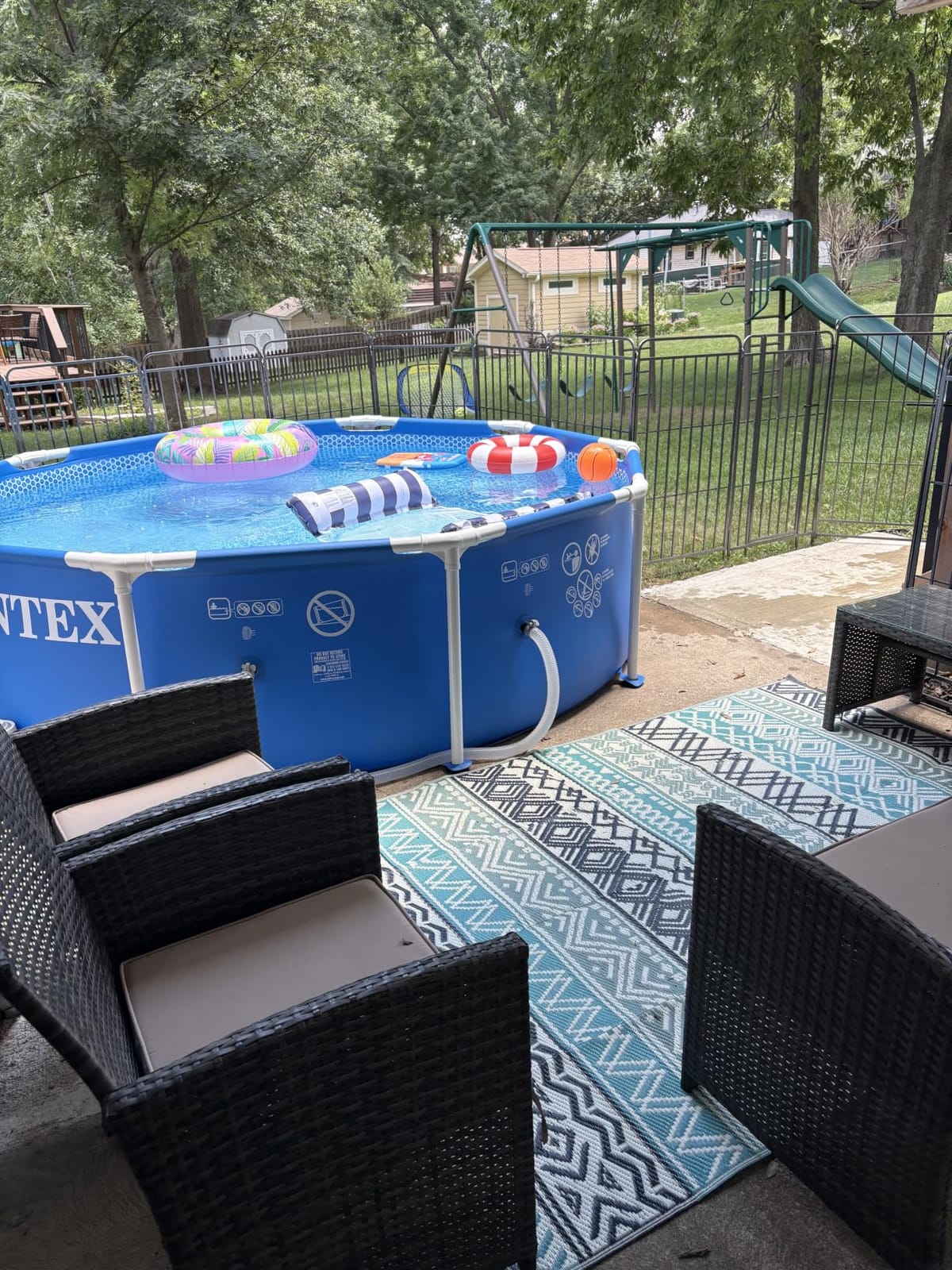 Intex Metal Frame 12ft x 30in Round Above Ground Swimming Pool Set w/Pump customer photo 2