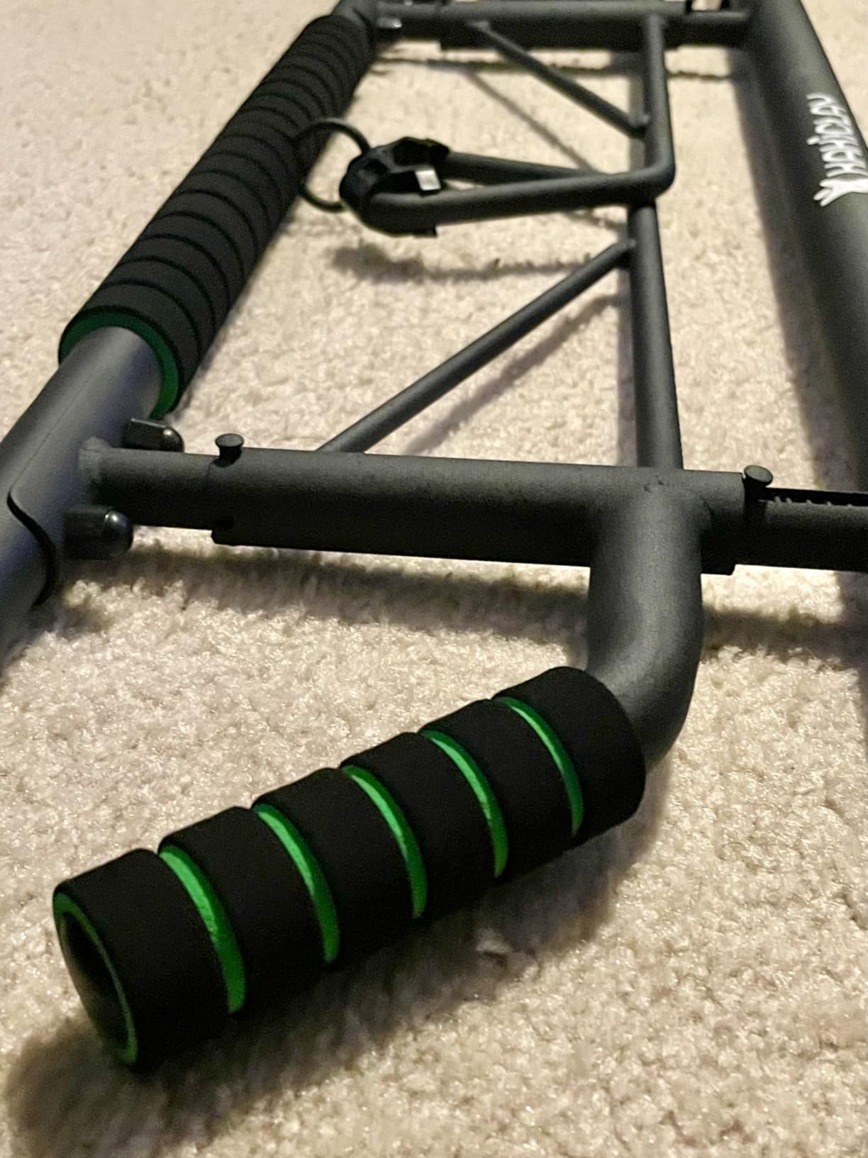 KAKICLAY New Upgrade Pull Up Bar for Doorway - Foldable Design & Space-Saving, Upto 440 Lbs Capacity, No Screwing or Slipping - USA Original Patent, Designed, Shipped, Warranty customer photo 2