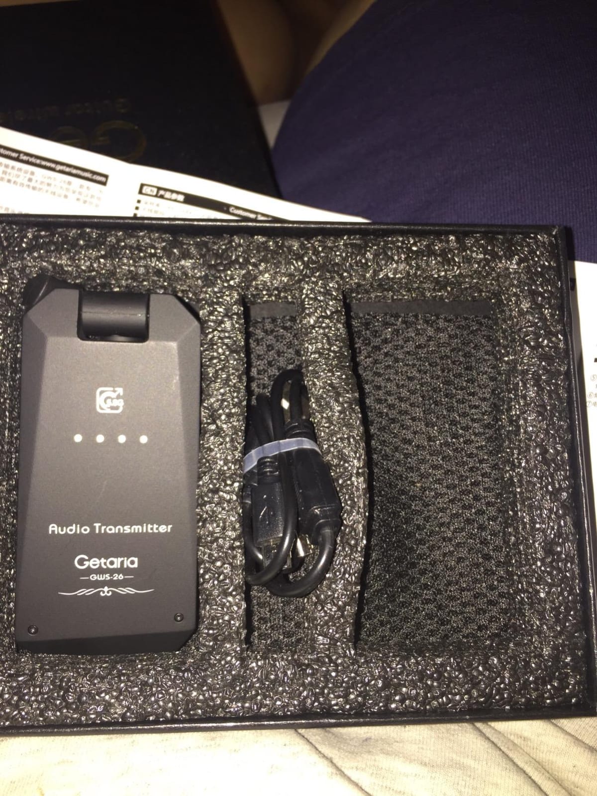 5.8Hz Guitar Wireless System Anti-Interference Instrument 4Channels Wireless Transmitter Receiver Digital Audio Cordless System Bass For Electric Guitars Bass GWS-26-TYPE C Charge customer photo 2