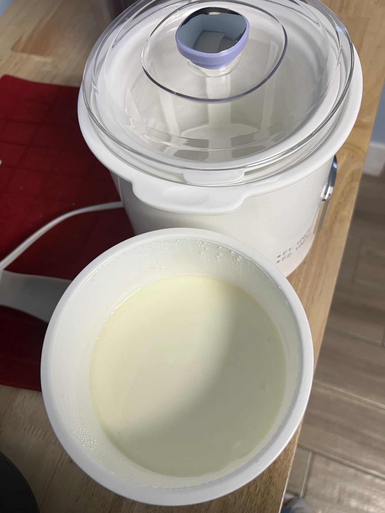 Party Dessert Electric Greek Yogurt Maker Machine with Strainer, Automatic Yogurt Maker for Home Organic Yogurt, Timer Control, BPA-free PP Lid, 2 x Inner Bucket (2 Quarts) customer photo 1