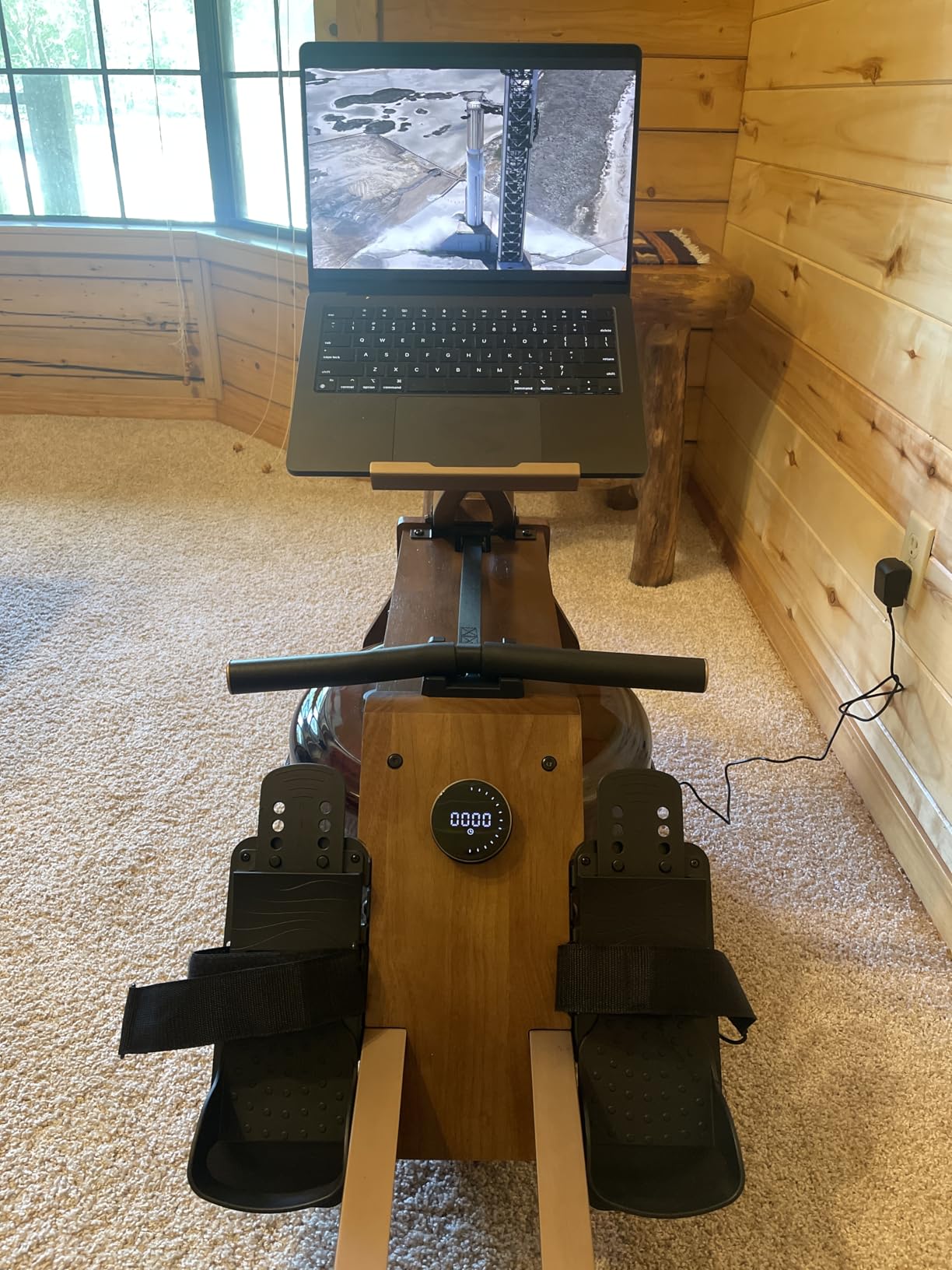 Wenoker Water Rowing Machine, Foldable & Space-Saving, Immersive Water Rower | Water Resistance Adjustment, Monitor & Bluetooth, 350LBS Weight Capacity, Premium Solid Wood Frame customer photo 2