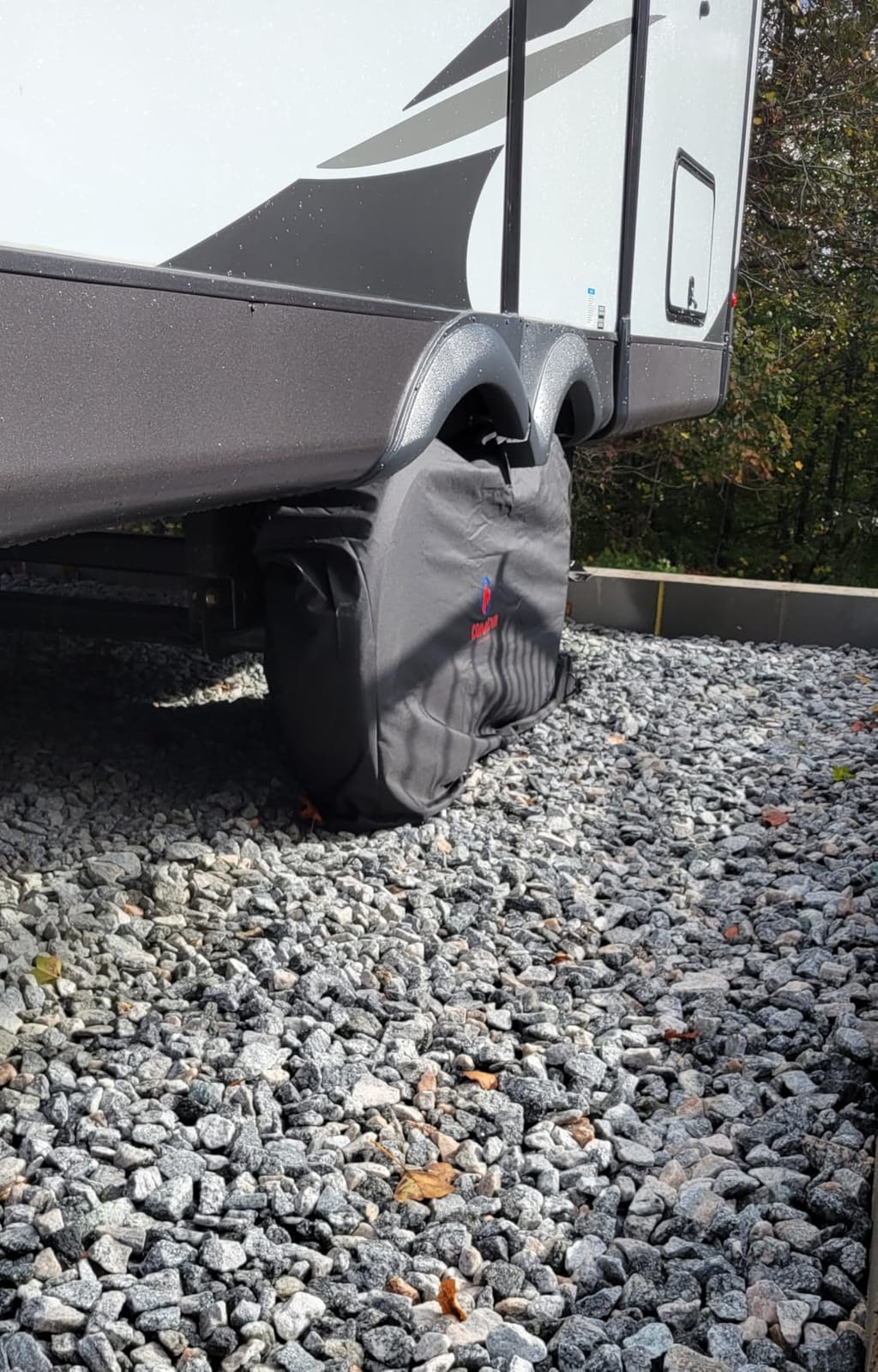 Comnova RV Tire Covers 2 Pack - 600D Dual Axle Tire Cover for Camper RV Trailer Truck, Waterproof Heavy Duty Fade-Resistant Dual Wheel Protector Cover, Fits Tire Diameters 27-29 Inch customer photo 1