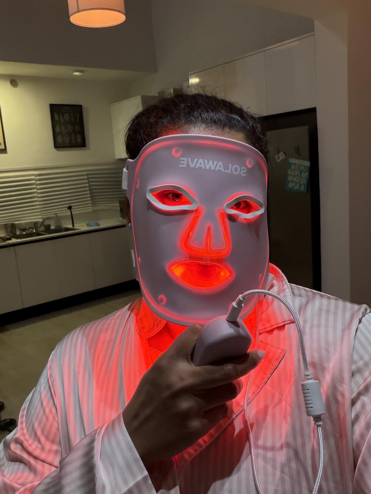 Solawave Light Therapy Face Mask - Amber, Red, Deep Red & Near-Infrared | FDA-cleared for full-face wrinkles. Hands-free, 3-min sessions. Visibly firms & smooths skin, up to 20 uses per charge customer photo 1