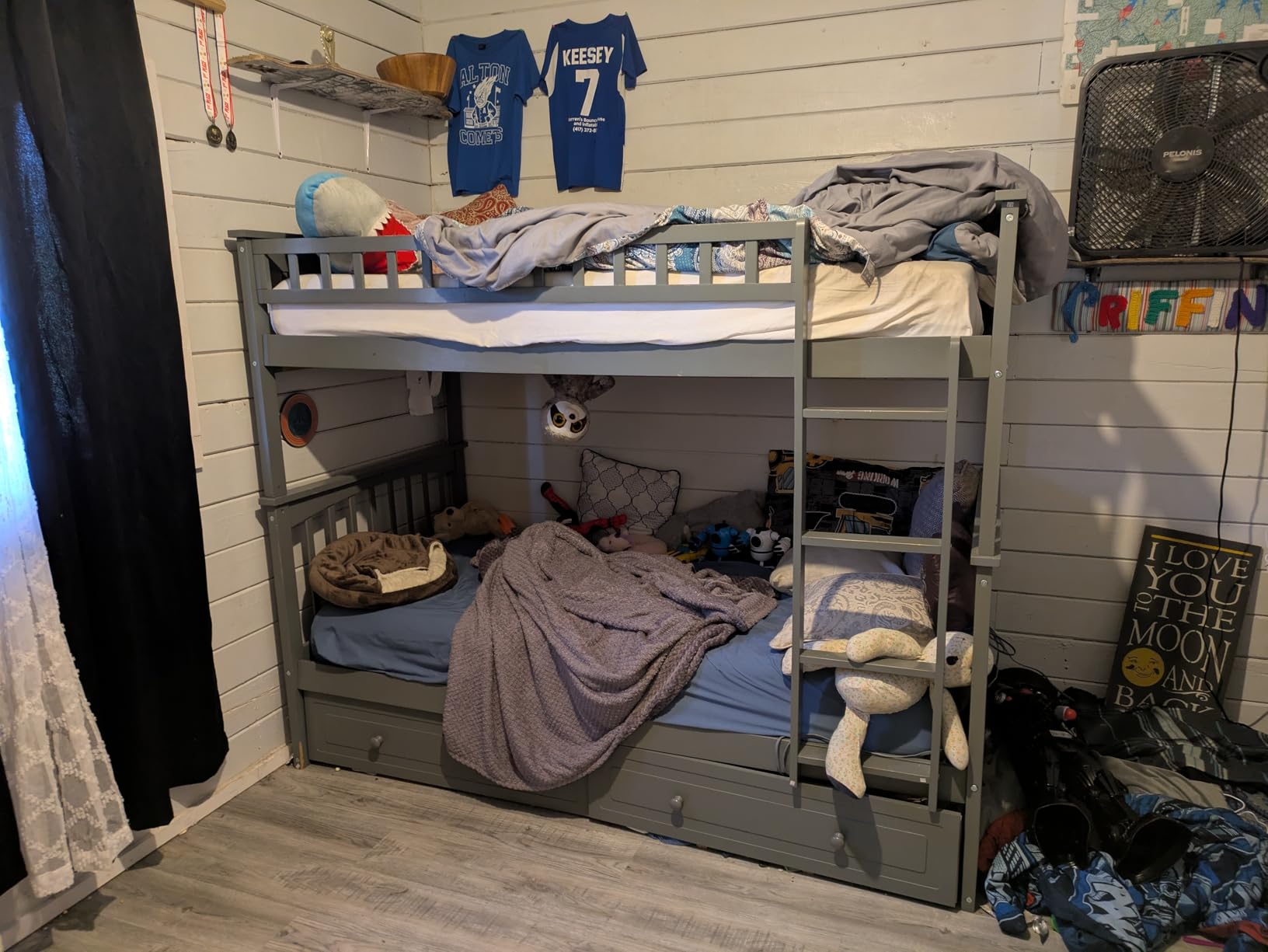 Harper & Bright Designs Convertible Wood Twin Over Full Bunk Bed with 2 Storage Drawers and Ladder - Can Be Divided Into Two Daybeds, Espresso customer photo 1