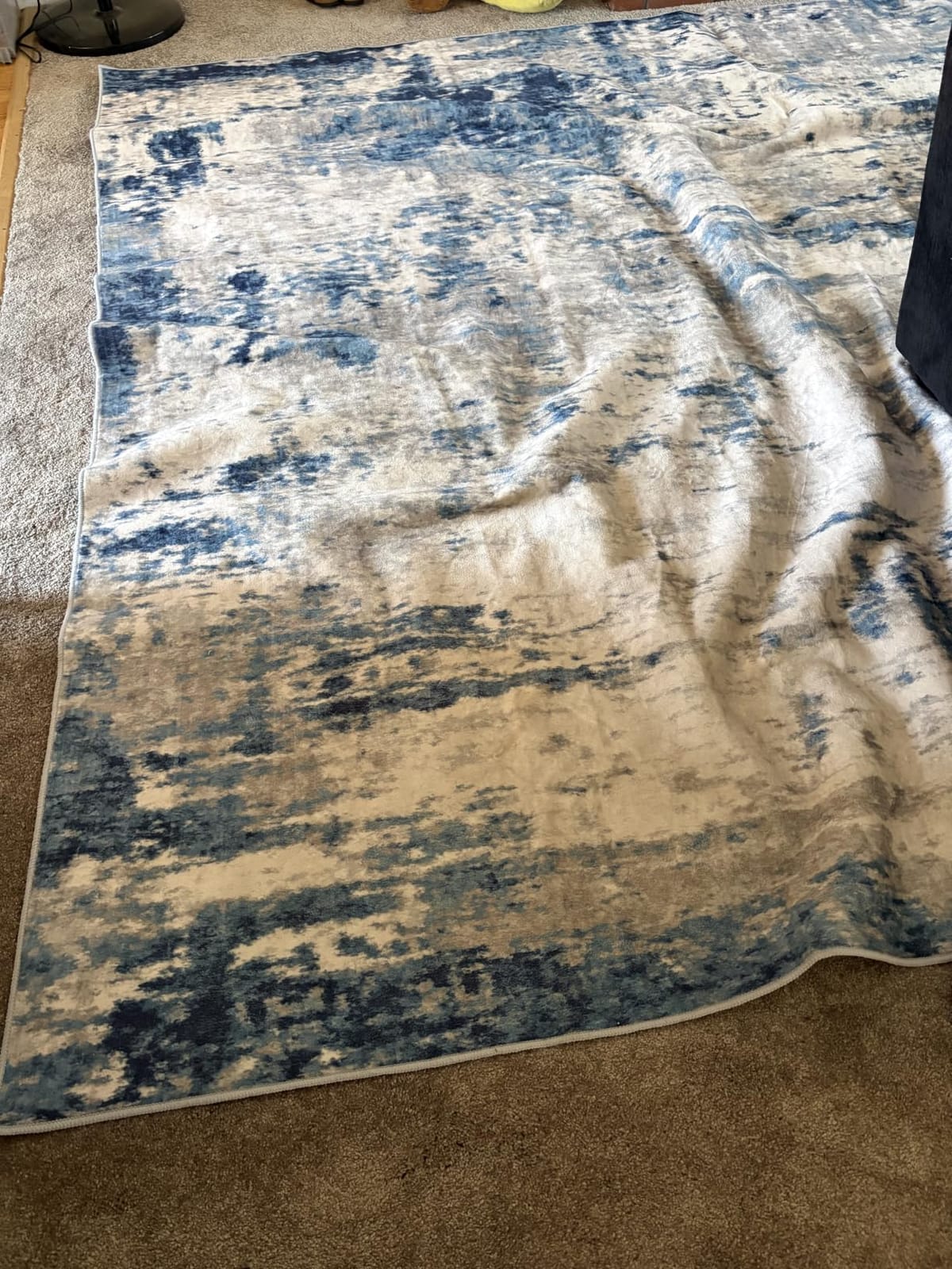 RELEANY Washable 5'x7' Abstract Area Rug for Living Room Black Gold customer photo 2