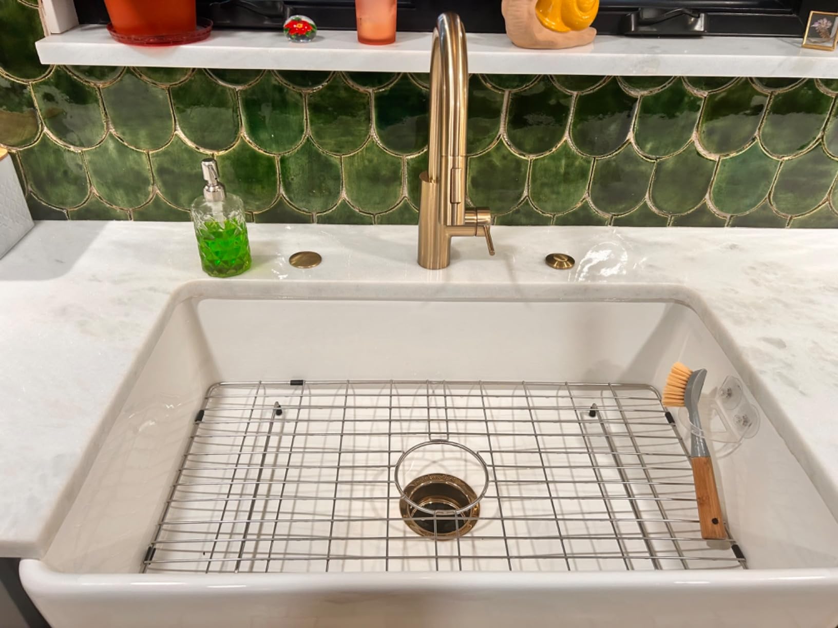 Lordear 30 Inch White Farmhouse Kitchen Sinks Apron Front Flat Fireclay 30x20 Porcelain Ceramic Farmers Single Bowl Farmer Sink Farm Sinks Basin Farm House Sink 30x20x9 Inch customer photo 1