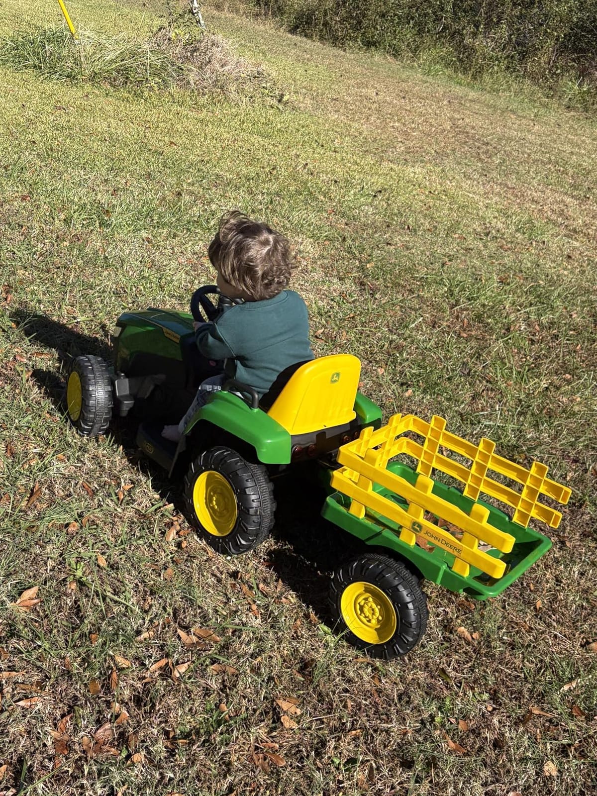 Peg Perego John Deere Farm Power 12 Volt Ride-on Tractor and Trailer with Remote Control customer photo 1