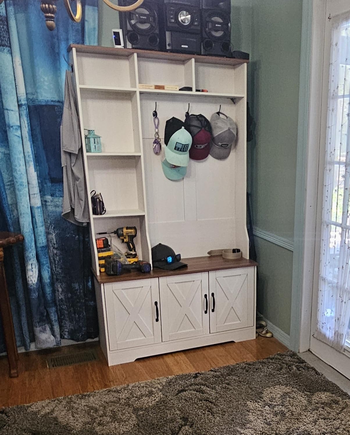 CSZZD Hall Tree with Bench & Entryway Coat Rack with Shoe Storage customer photo 2