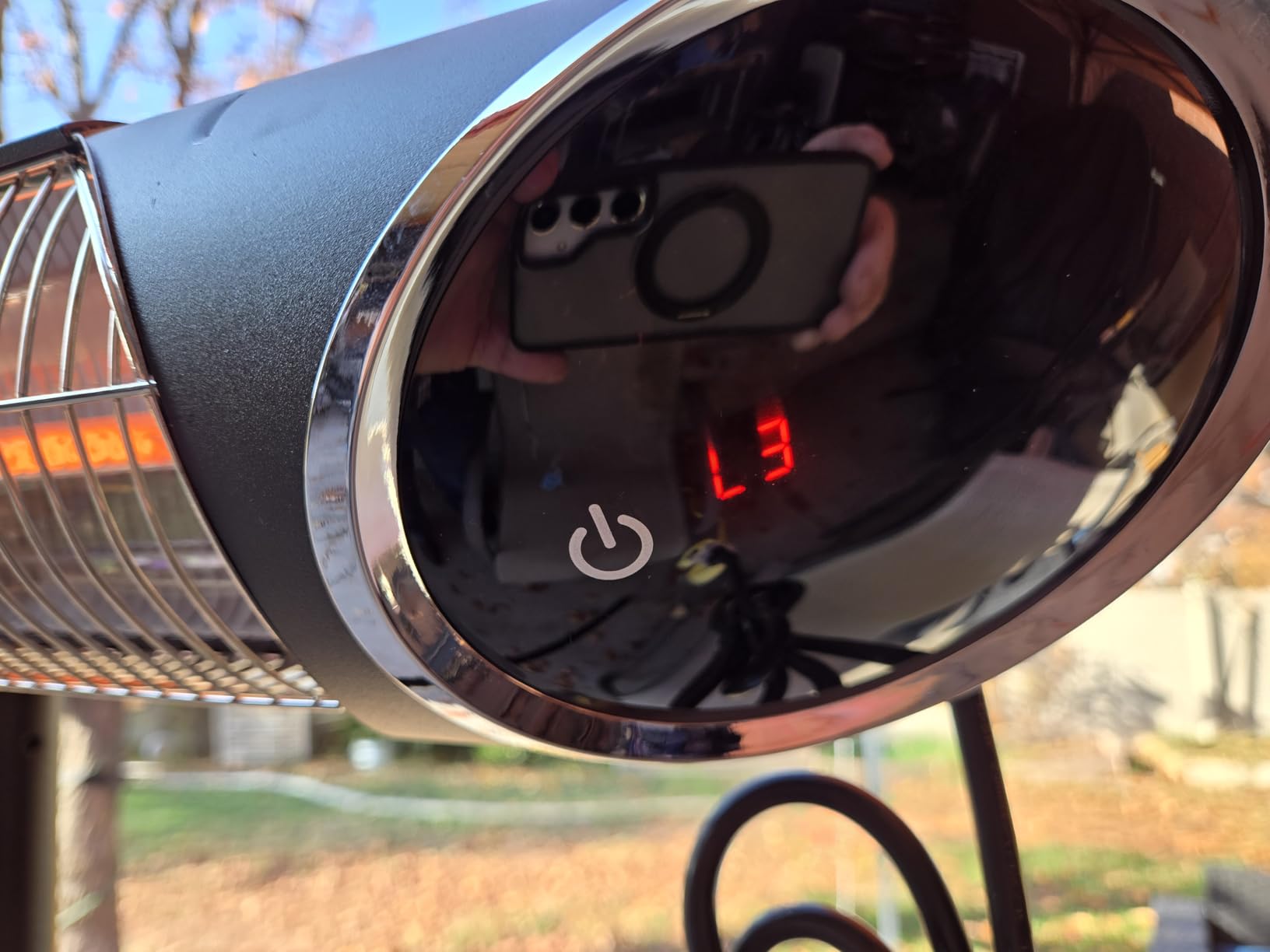 Outdoor Electric Heater, Infrared Patio Heater for Outdoor/Indoor Use, Wall Mounted/Freestanding Infrared Heater Outdoor, 1500W Electric Patio Heater with Tripod, MATT BLACK customer photo 1