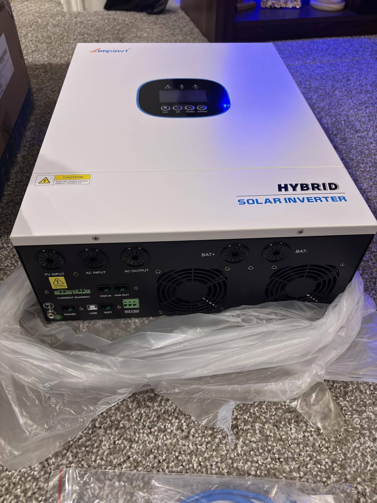 Ampinvt Solar Inverter 5000 Watt 48V to 120V, inbuilt 100A MPPT Solar Charger, Max PV Input 5500W 500Vdc,Off Grid Pure Sine Wave Inverter Support up to 6 in Parallel for Lead Acid Lithium Battery customer photo 2