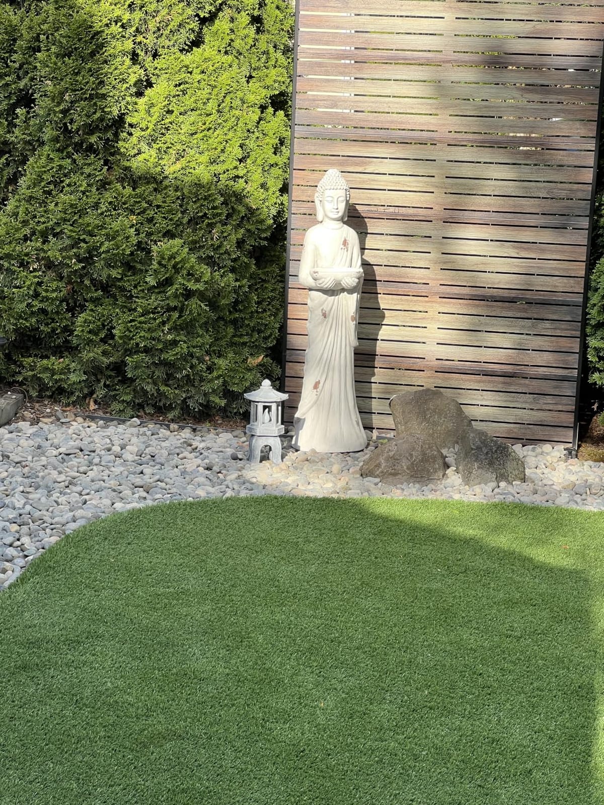 Extra-Large Buddha Statue Outdoor, 42 in Asian Decor with Birdfeeder customer photo 1
