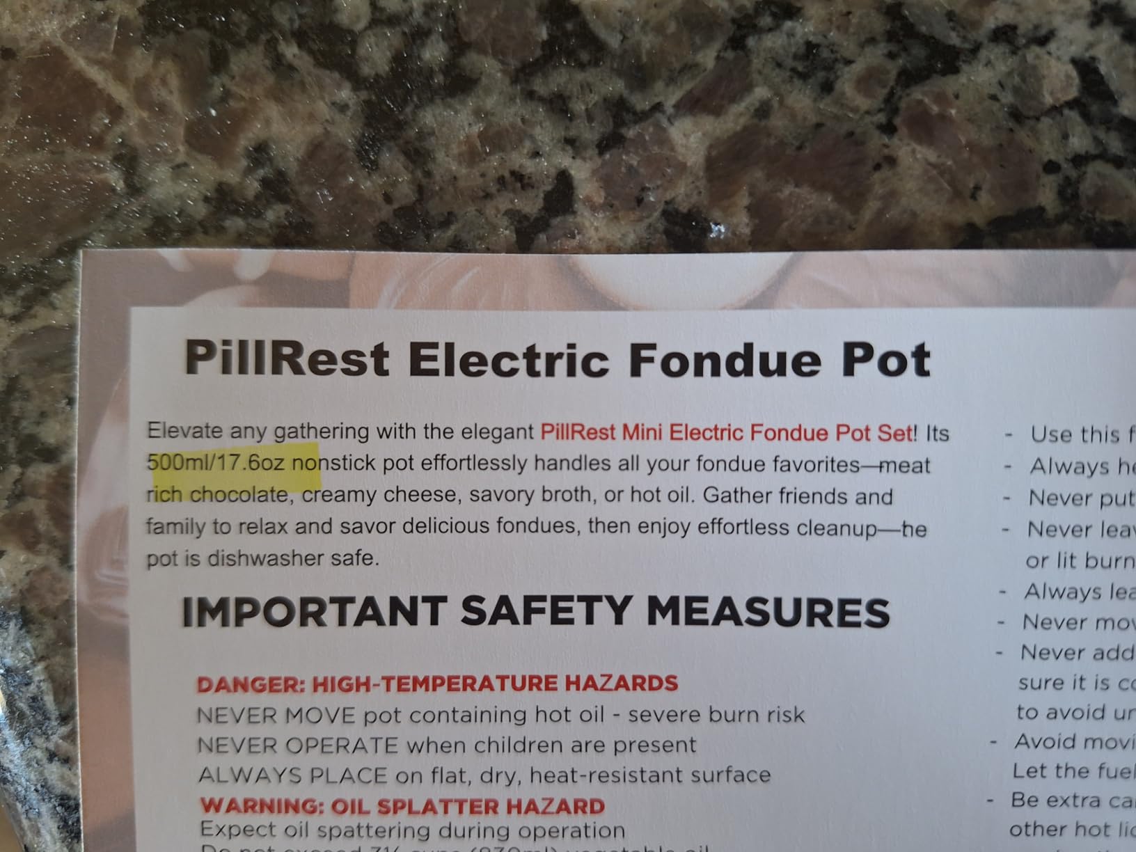 Chocolate Melting Pot, Electric Fondue Pot Set for Candy Melts & Cake Pops customer photo 1