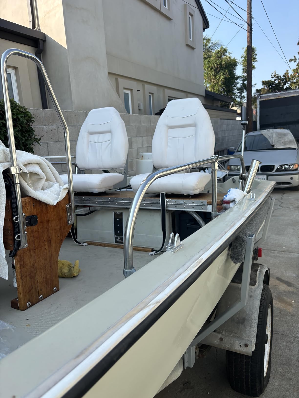 NORTHCAPTAIN S1 Deluxe A Pair of Marine High Back/Low Back Folding Fishing Boat Seat for Fishing, Bass/Jon/Pontoon Boat Chairs, 4 Mounting Screws Included customer photo 1