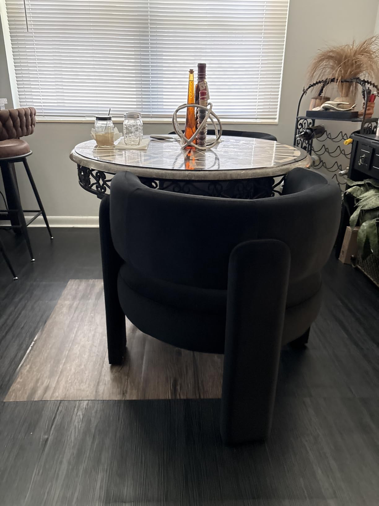 COLAMY Modern Velvet Accent Chairs Set of 2, Upholstered Barrel Chairs, Comfy Side Arm Chairs with 3 Legs for Living Room, Bedroom, Reading, Khaki customer photo 1