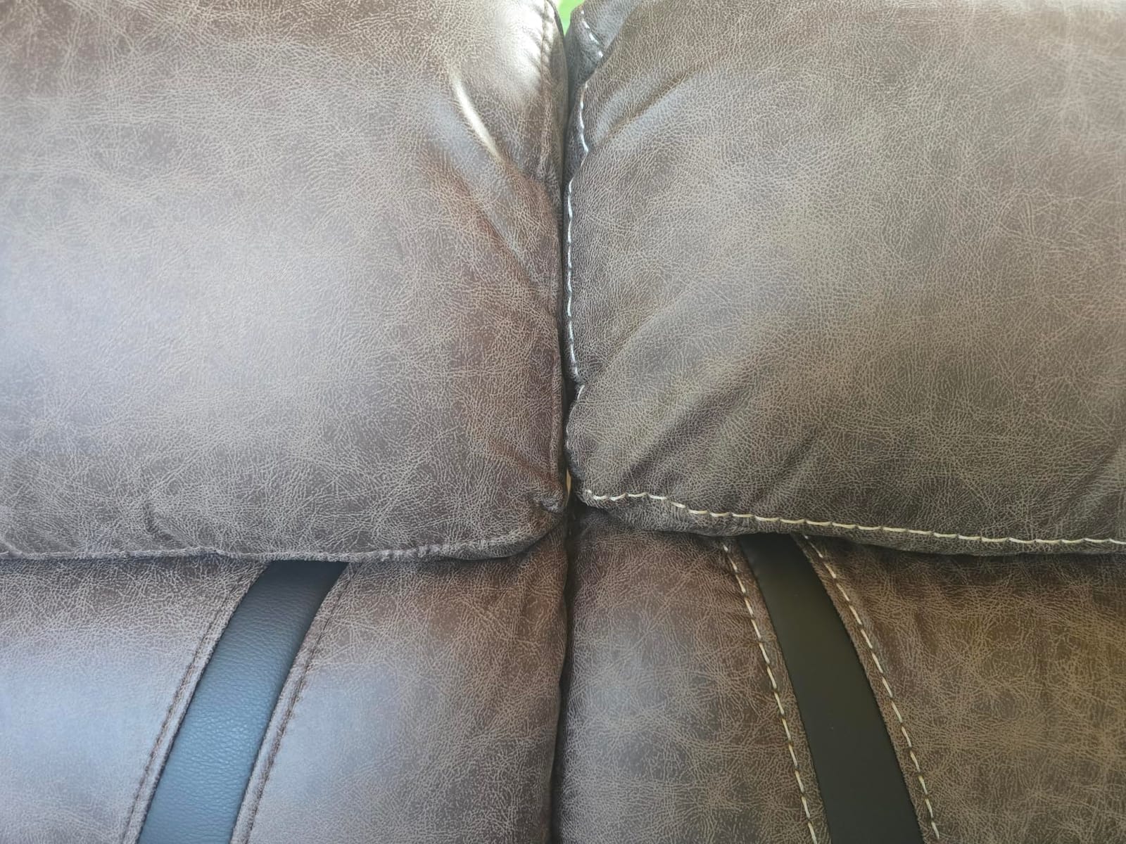 EBELLO Manual Reclining Sectional Sofa for Living Room, L-Shaped Sectional Corner Reclining Sectional Couches Home Furniture Set with Center Console, Hidden Cup Holders and Storage, Dark Brown customer photo 1