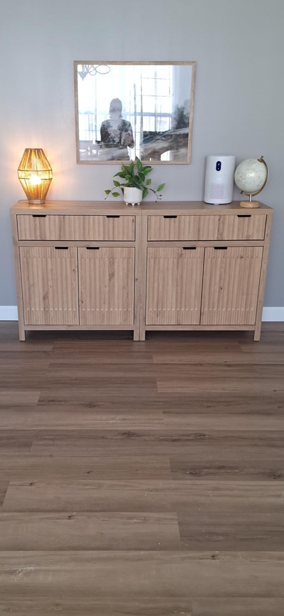 Fatmok Fluted TV Stand for up to 75