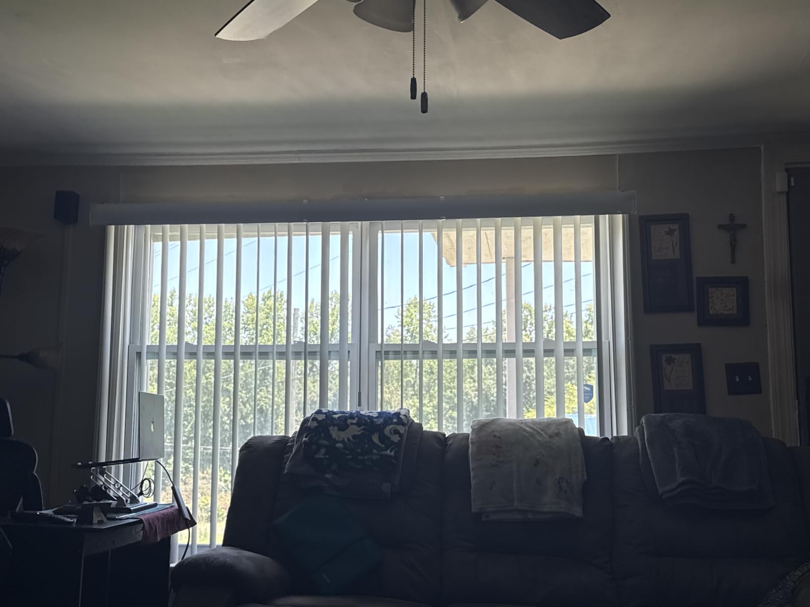 Vertical Blinds Custom Made to Your Size Curved - Color White customer photo 2