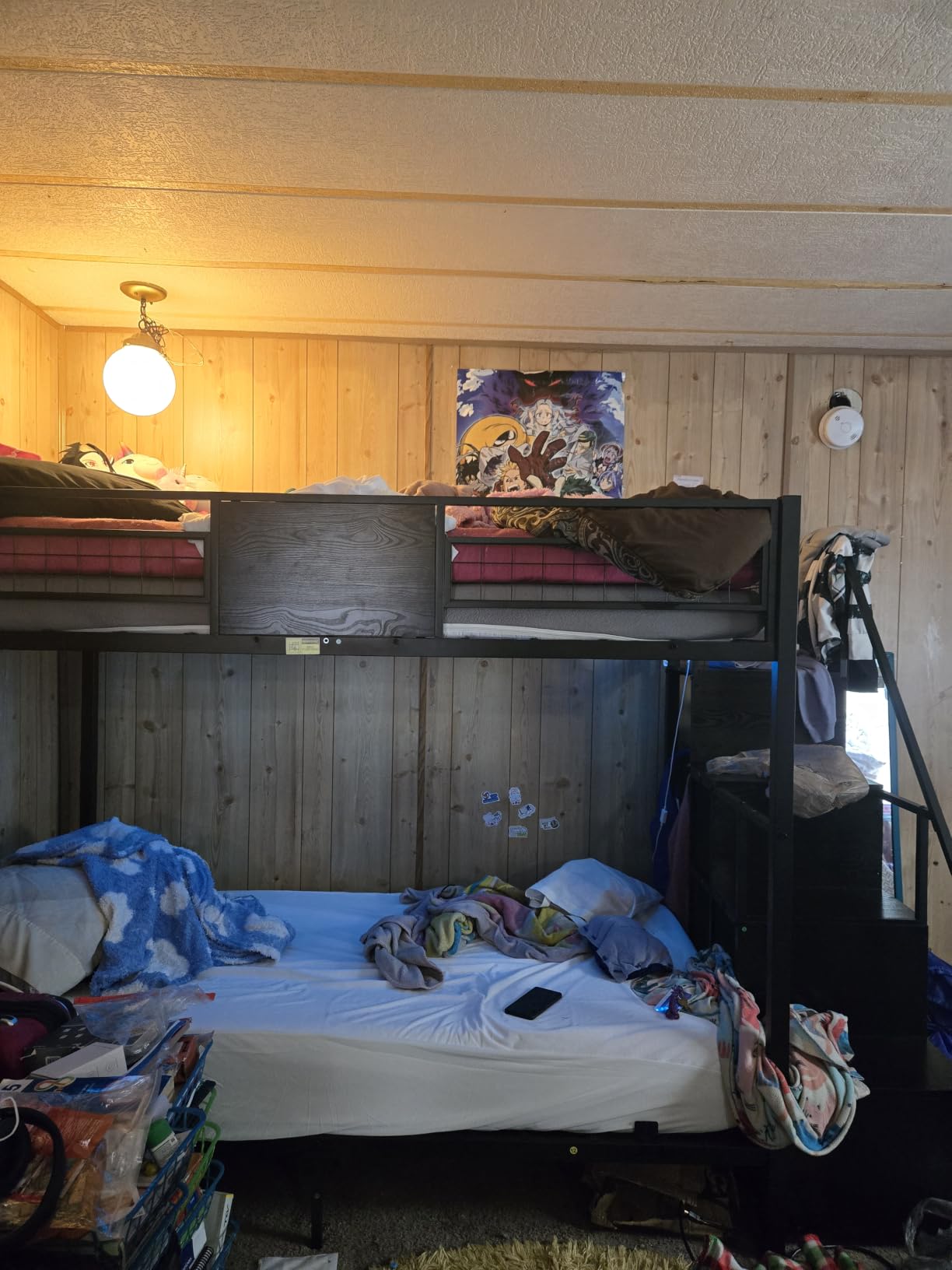 BTHFST Bunk Bed Twin Over Twin with Stairs, Storage Drawers and LED Lights customer photo 2